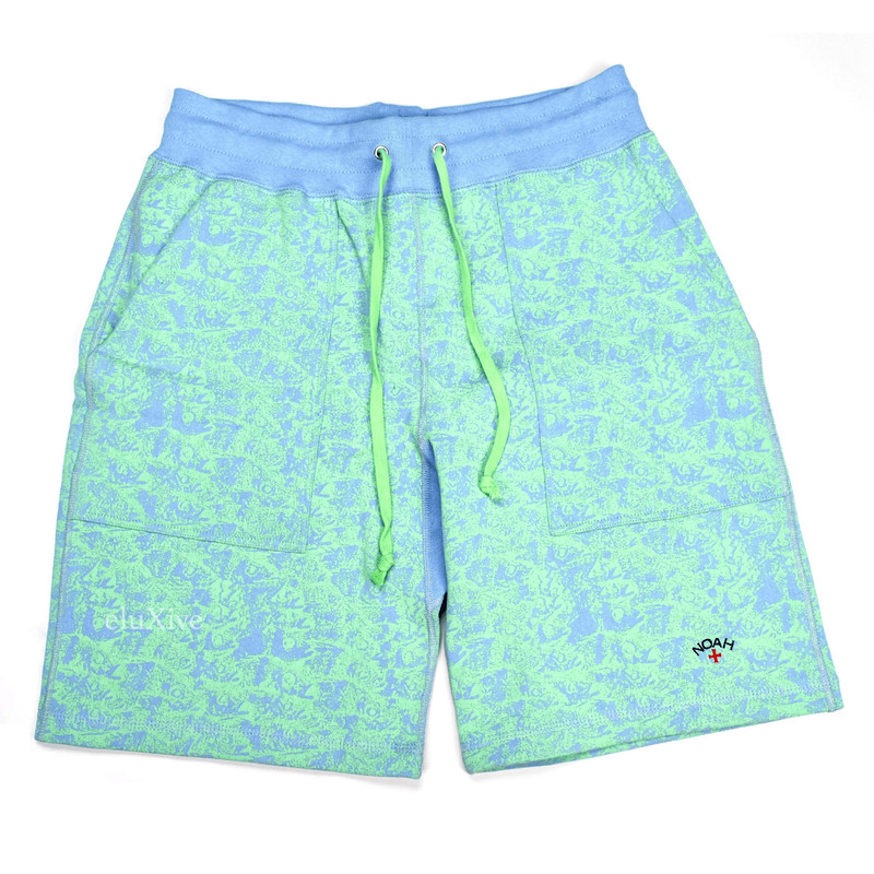 Enjoy Life Fish Print Shorts Blue DS - 1