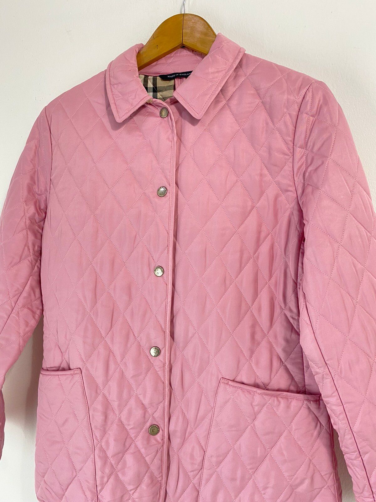 Burberry Quilted Jacket Design Pink Color Nova Check - 4