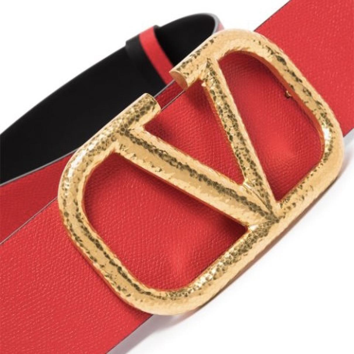 VLogo leather belt - 3