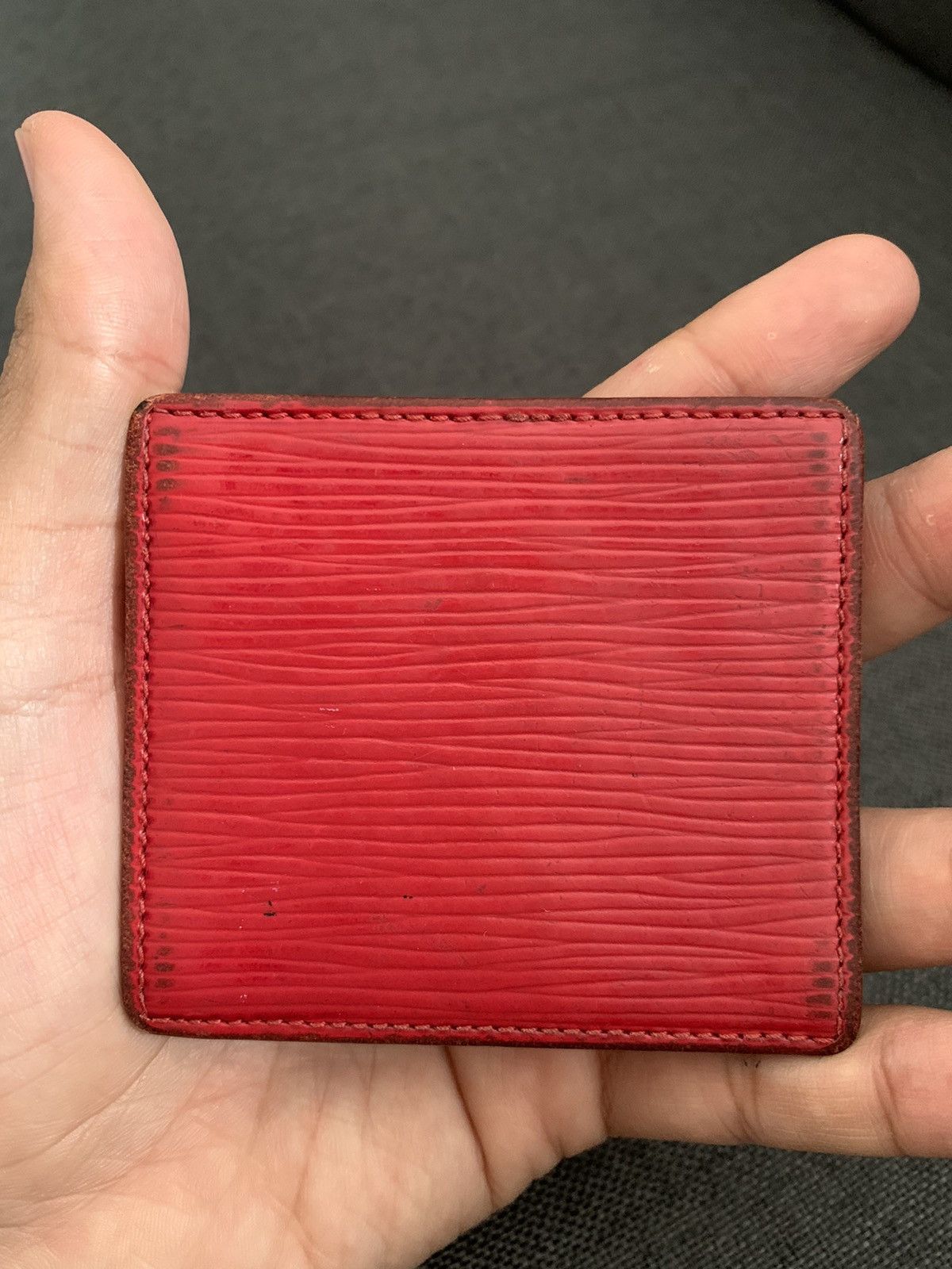 Louis Vuitton Coin Wallet Leather Red - 3