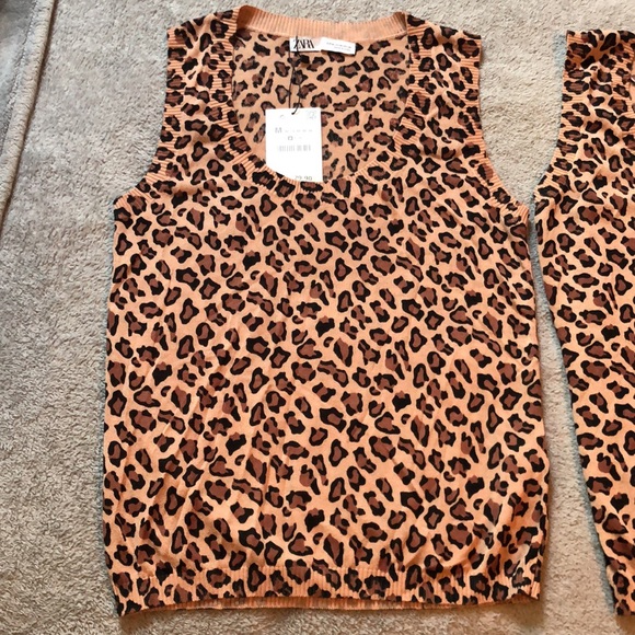 Zara Leopard Print Knit Top - 11