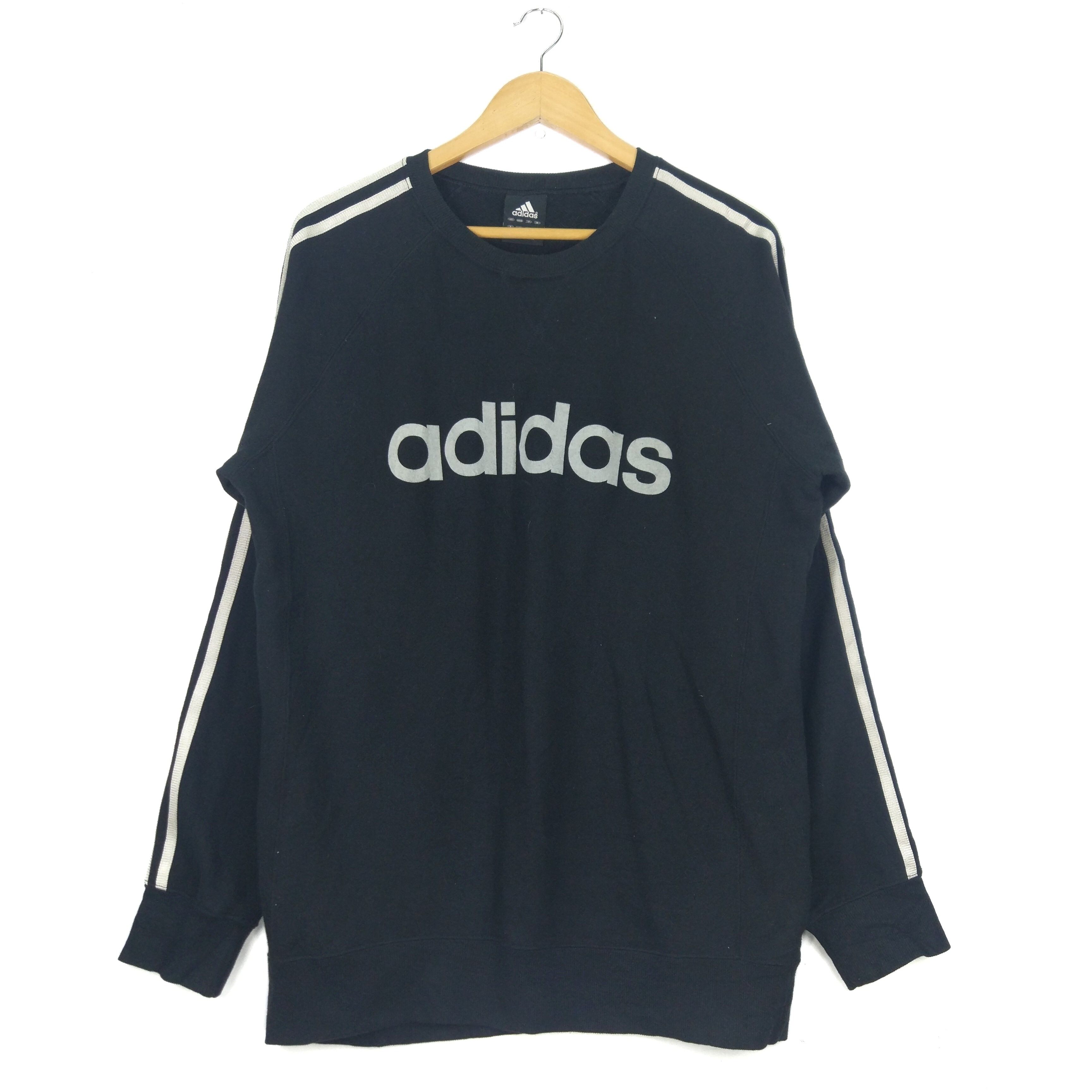Adidas Big Logo Spellout Crewneck Pullover Jumper Sweatshirt - 1