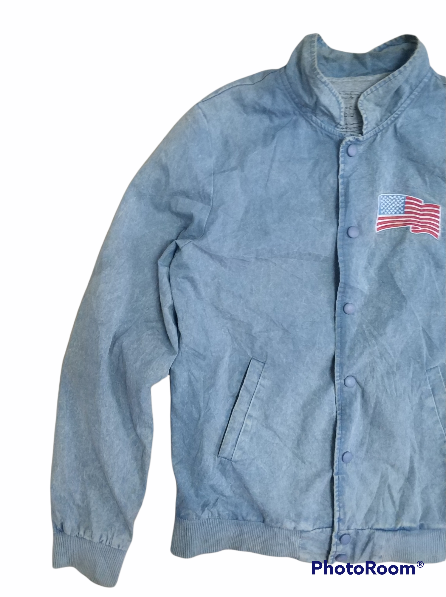 🔥Aspesi Blu Button Ups Distressed Denim Jacket - 5