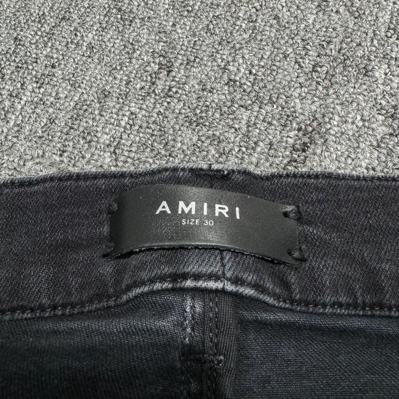 Amiri Black Cashew Flower Patchwork Denim Jeans - 3