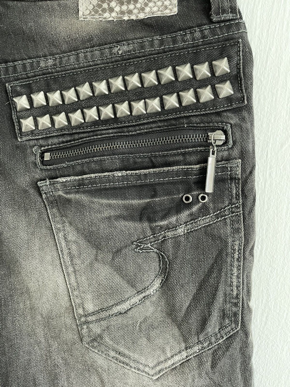 Japanese Brand - SEMANTIC DESIGN Punk Style Zipper Bootcut Flared Jeans - 8
