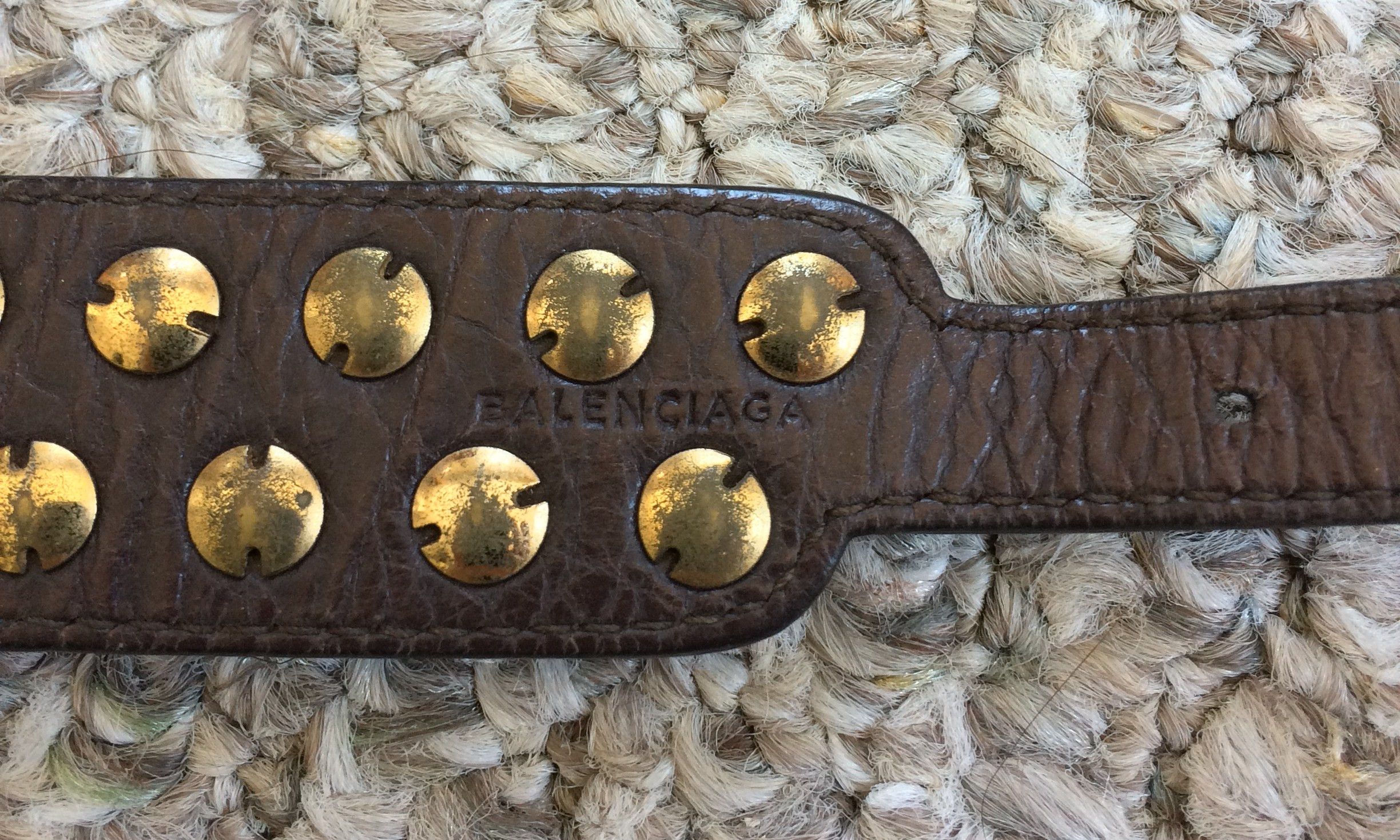 NEW Balenciaga Arena Leather Studded Bracelet - 8