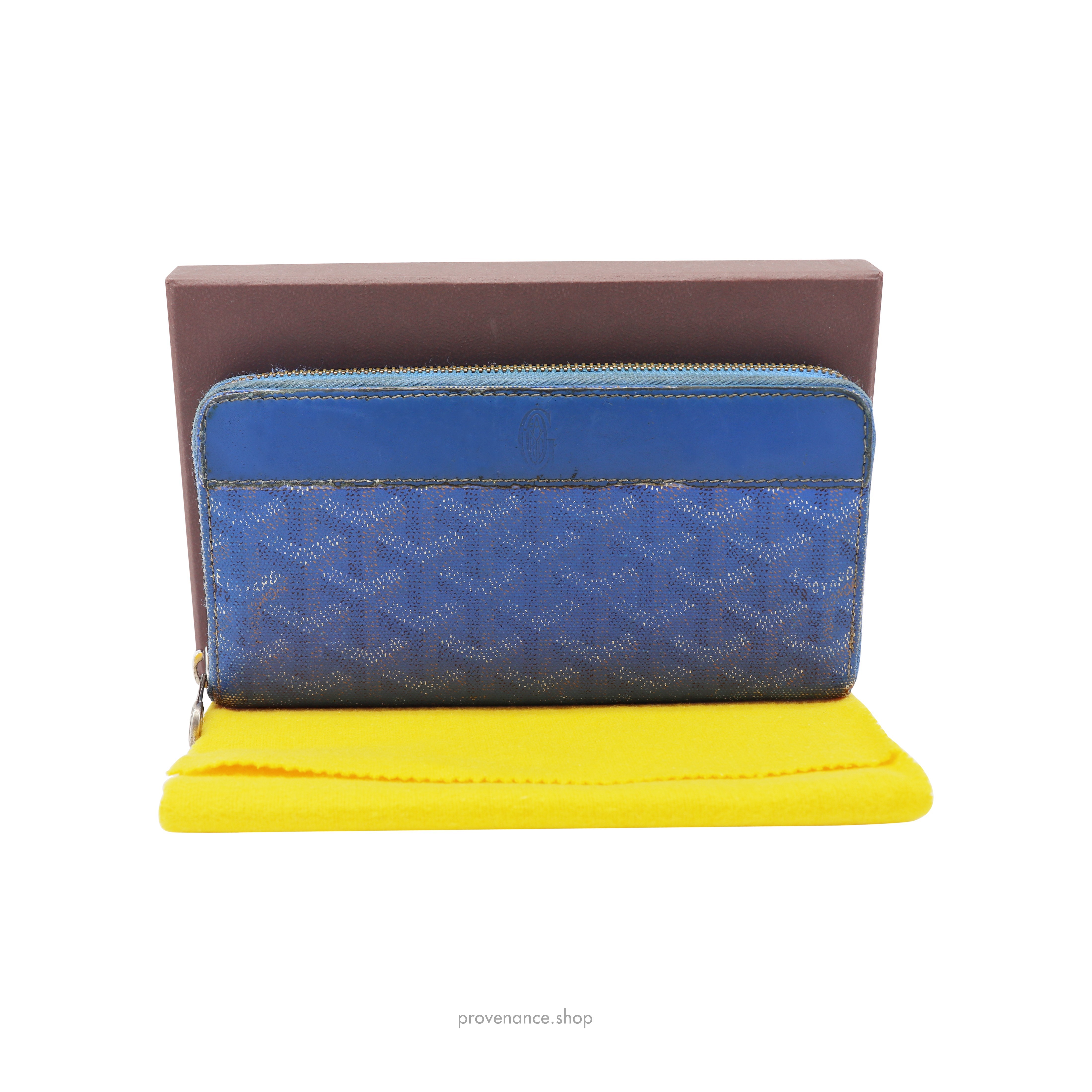 Goyard Matignon Zipped Wallet - Sky Blue Goyardine - 1