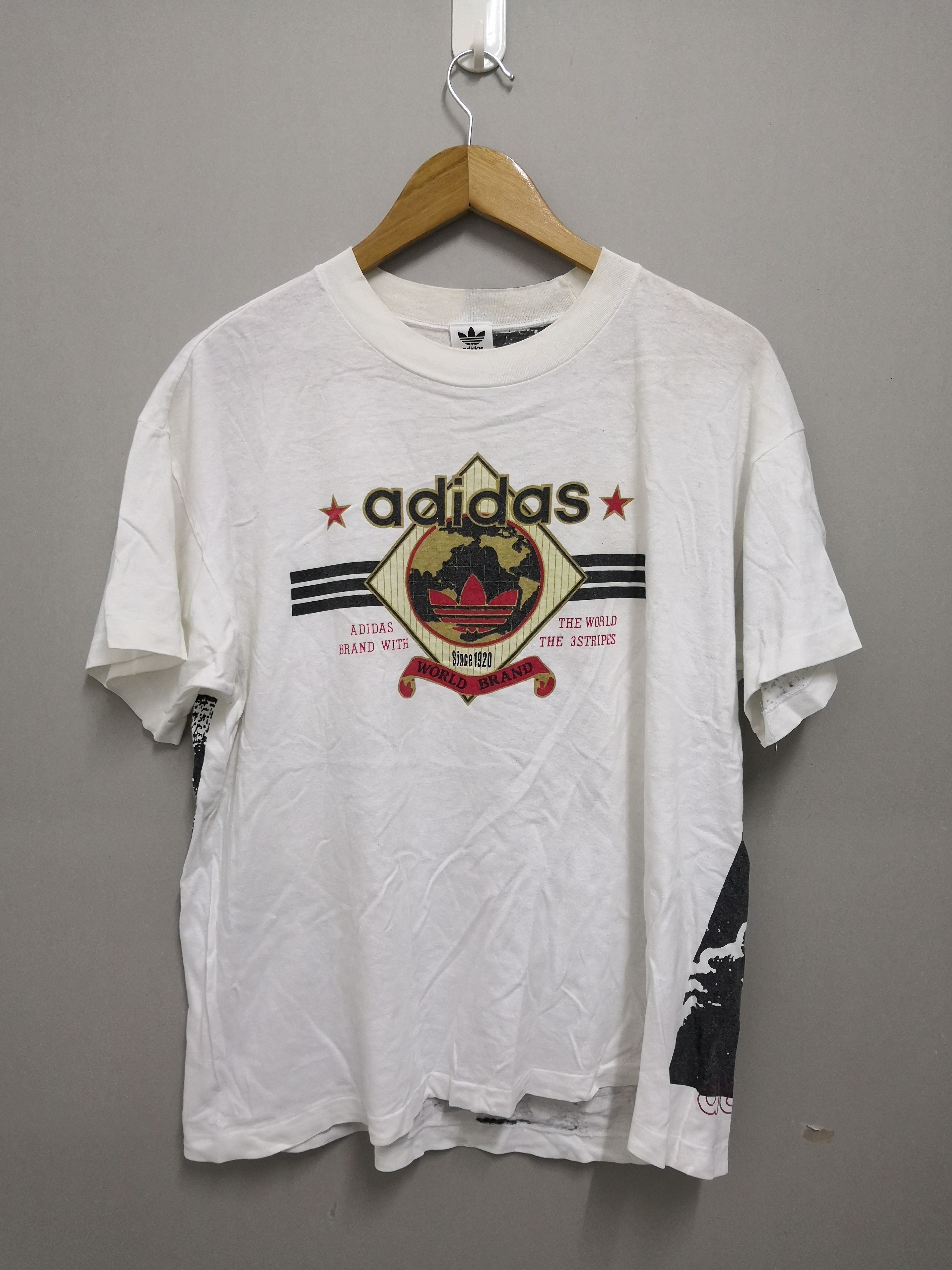 Rare Design Vintage Adidas Overprint T-shirt - 2