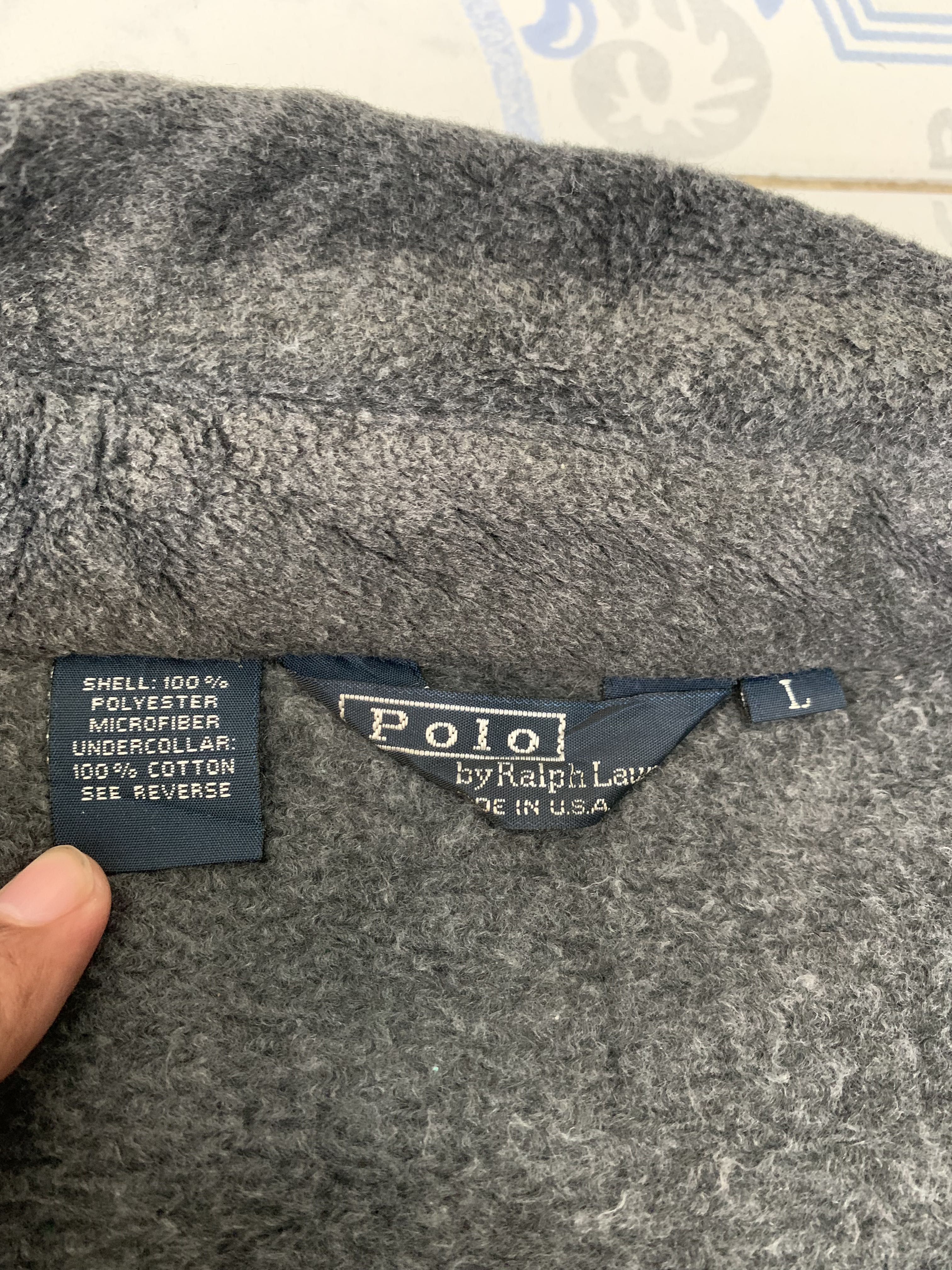 Vtg Polo by Ralph Lauren Polyester Microfiber Fleece Jacket - 6