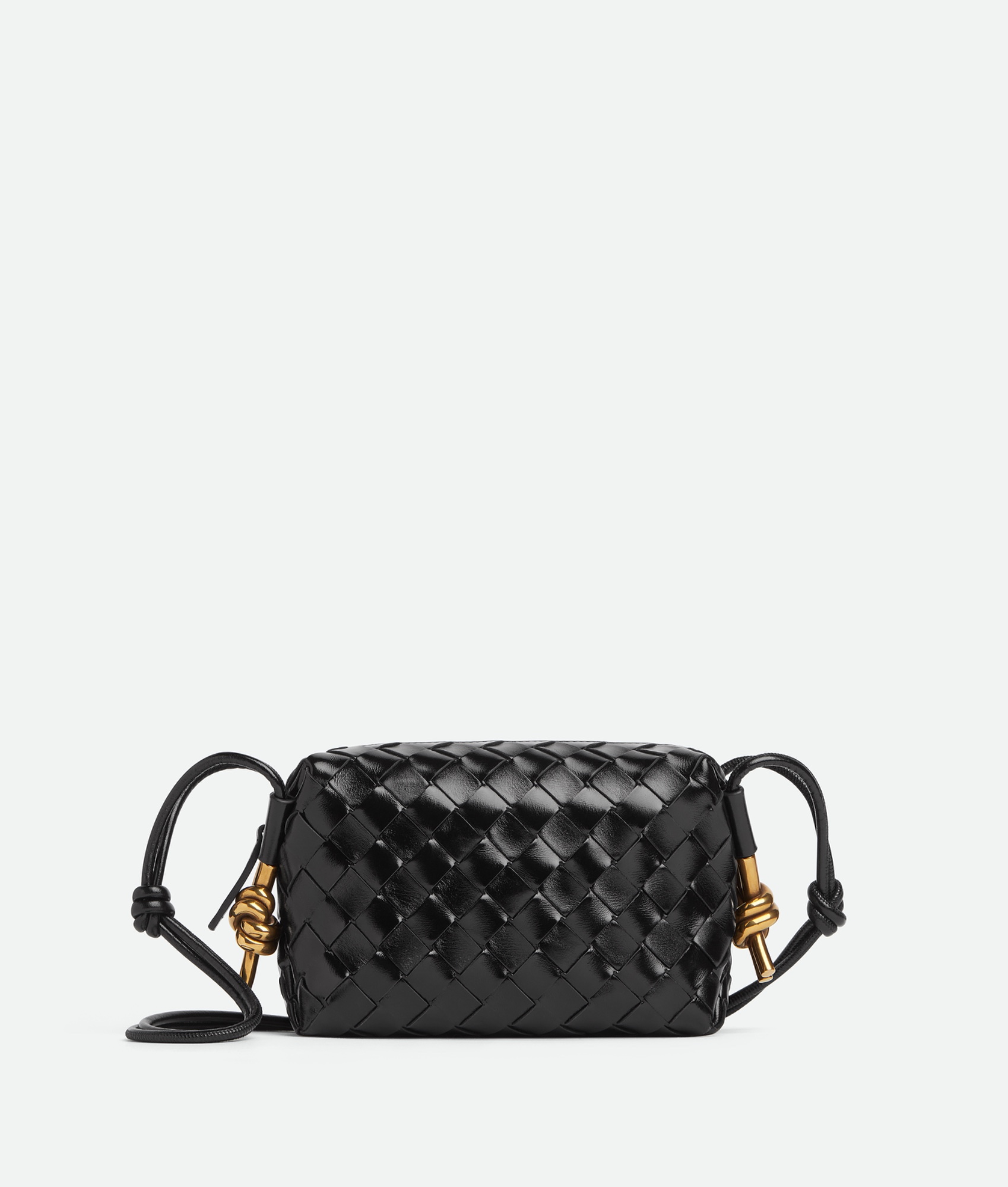 Bottega Veneta Loop Metal Knot Mini Black | fedeluxury
