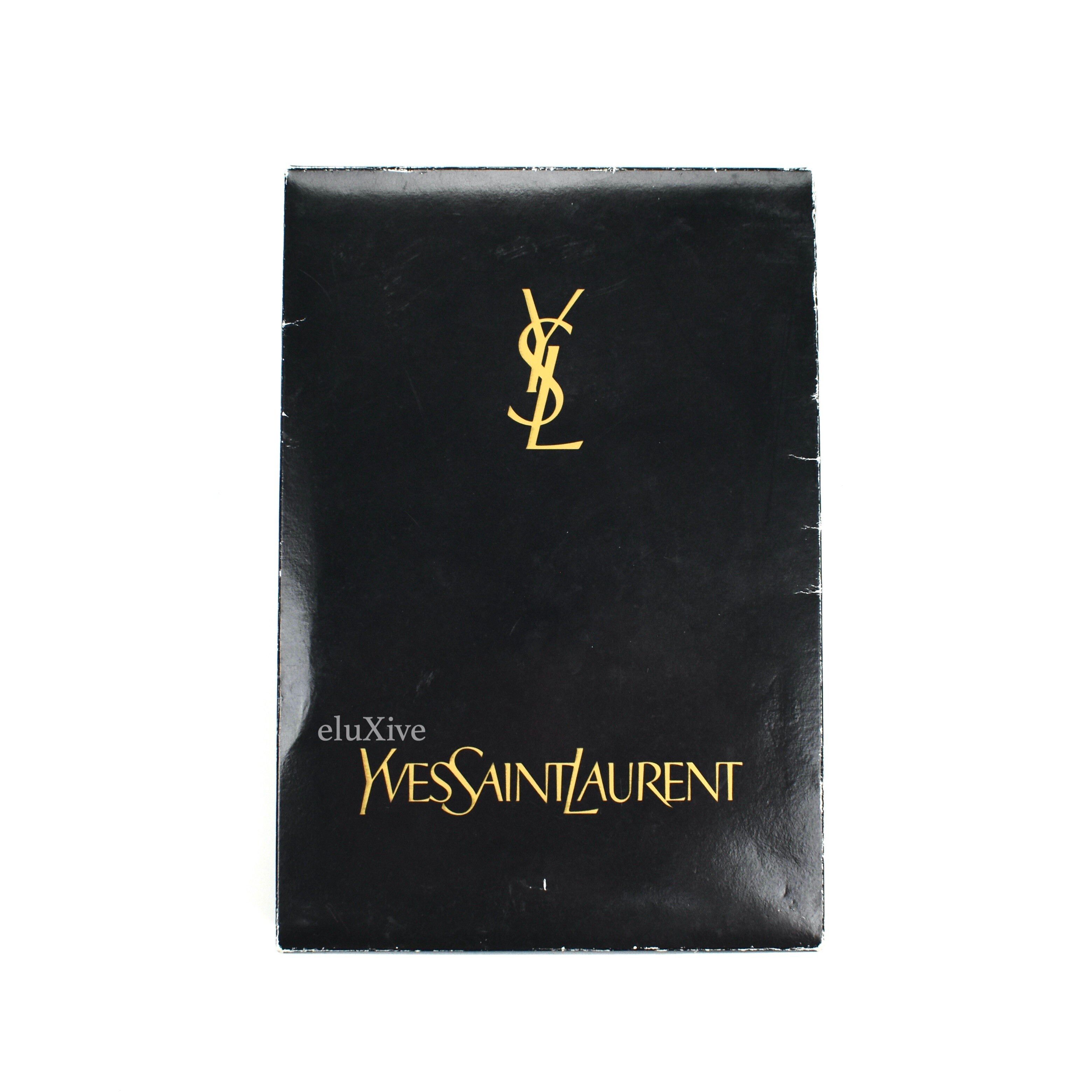 Yves Saint Laurent Ivory/Blue Set of 2 YSL Logo Hand Towels - 5