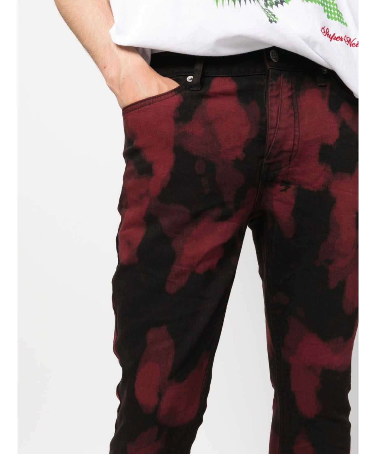 Ksubi abstract-print low-rise jeans - 4