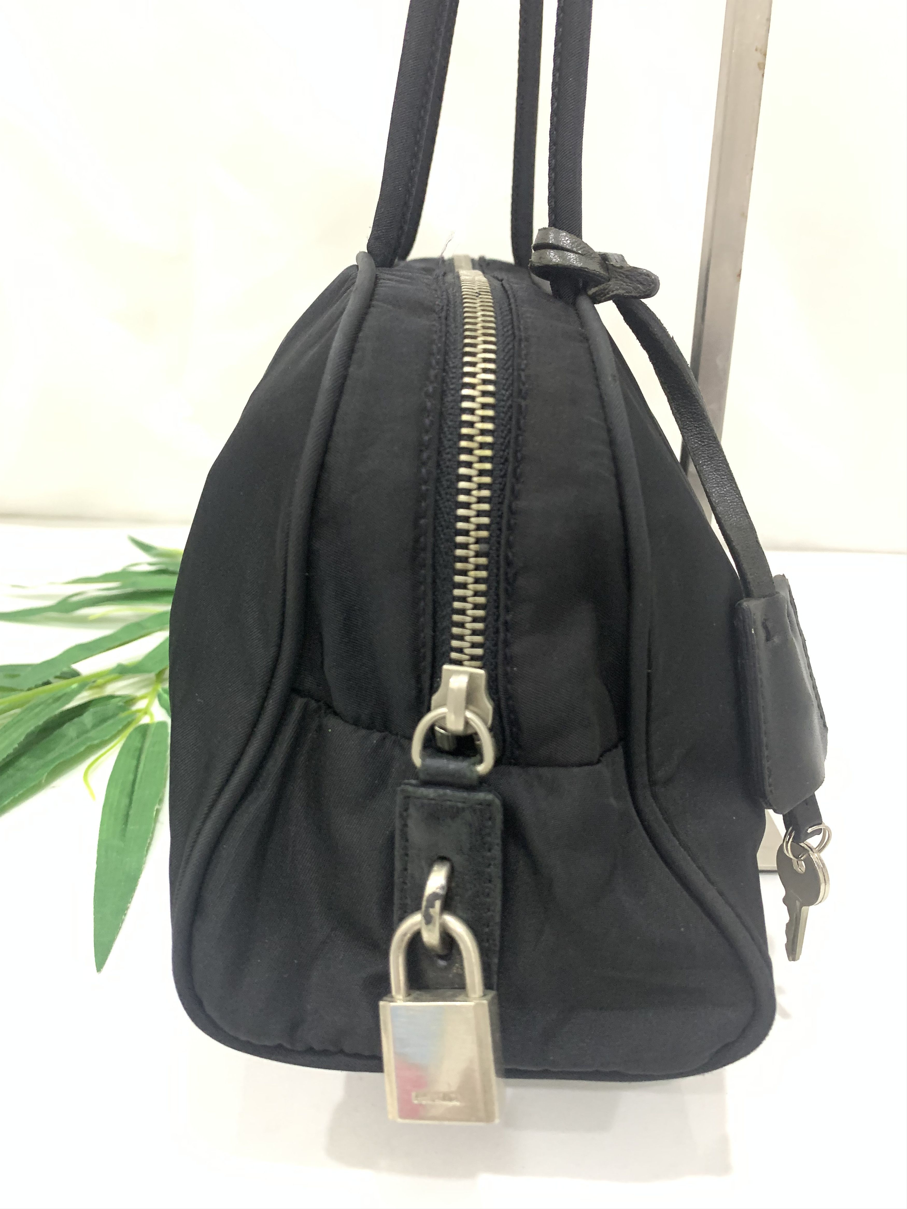 Black Authentic Prada Nylon Handbag - 5
