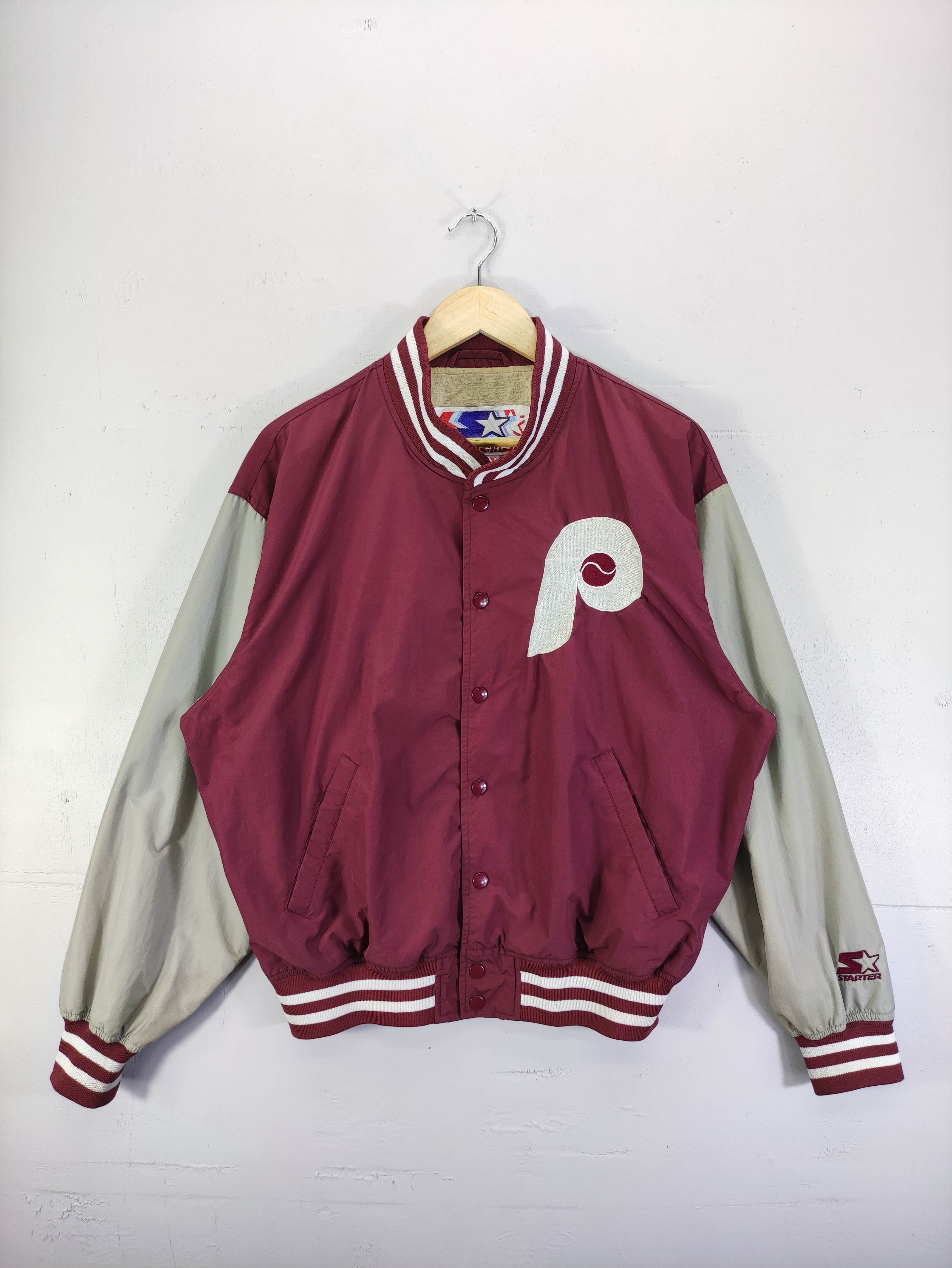 Vintage Starter Phillies Varsity Jacket Snap Button - 1
