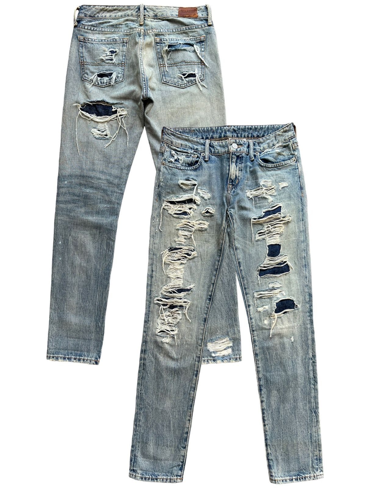 Ralph Lauren Rusty Ripped Distressed Denim Jeans 28x29 - 1