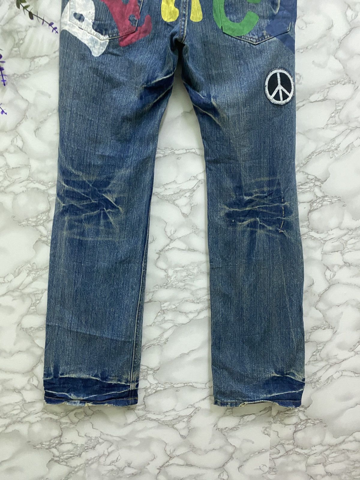 Designer - Vintage POINT LOMA Daicock Peace Denim Evisu Inspired - 11