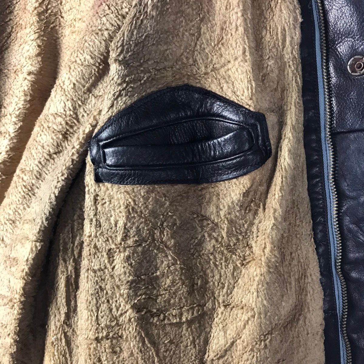 Vintage Superman Sherpa Lined Leather Jacket - 3