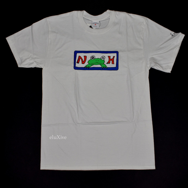 Noah Frog Skateboards Logo Print Work T-Shirt White DS - 1
