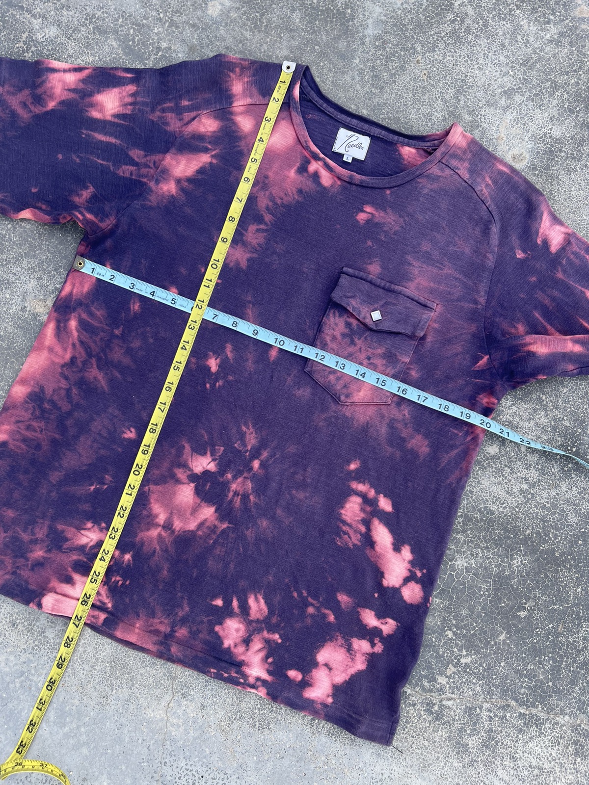 🔥🔥Needles Nepenthes Flaming Acid Wash single pocket Shirt - 10