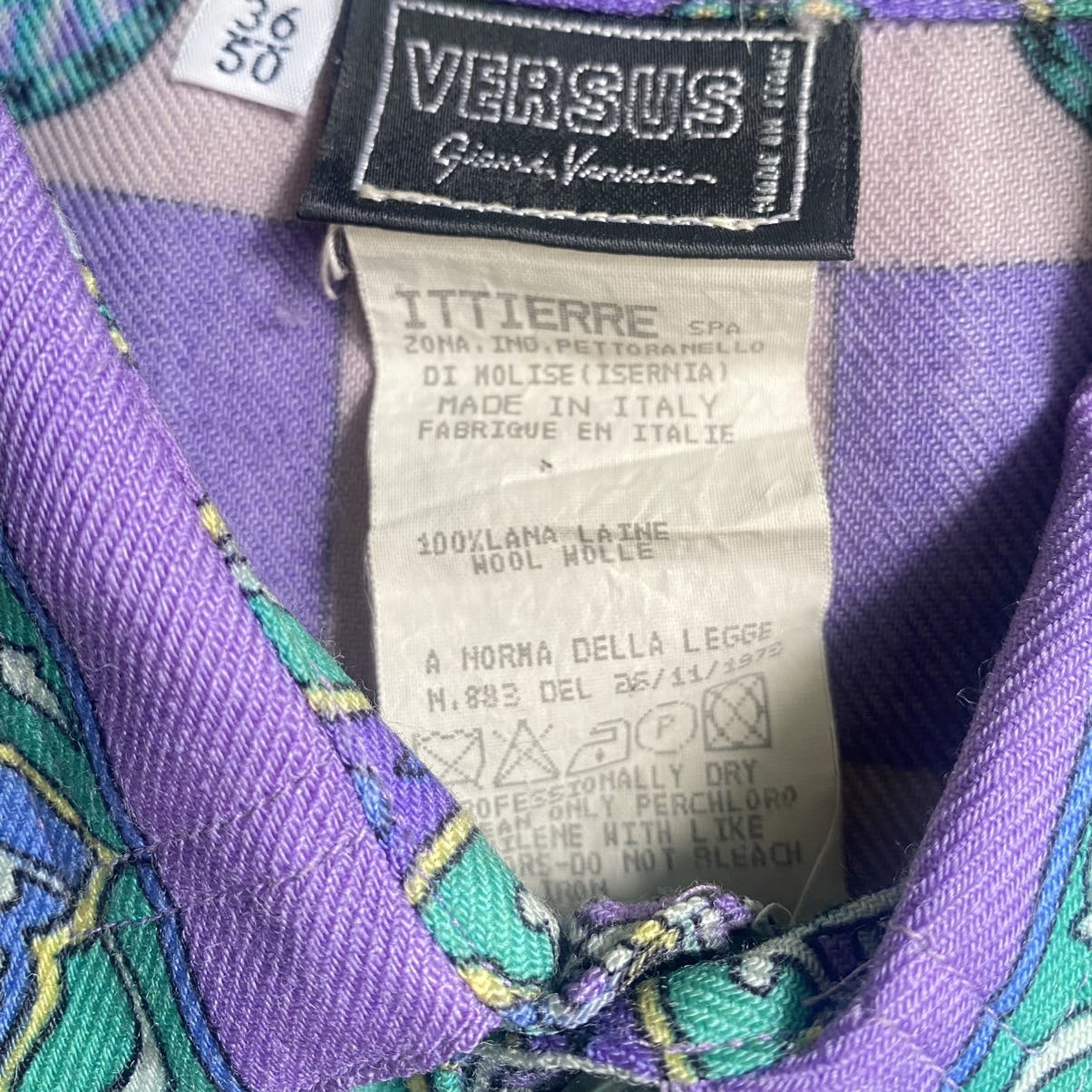 Vintage 90’s Versus Wool Print Shirt - 3