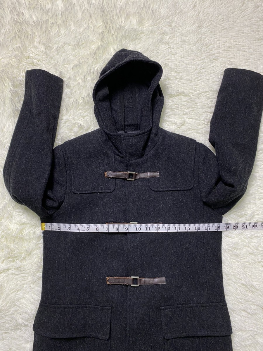 Ined by Yohji Yamamoto Wool Long Hoodie Coat Jacket - 9