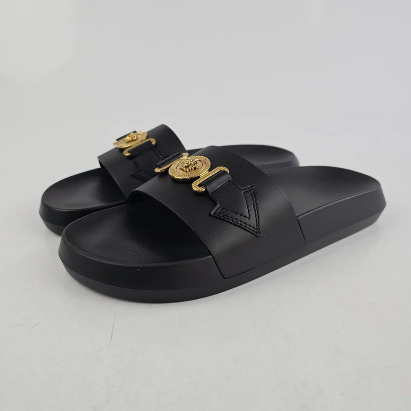 Versace Medusa Men's Black Slide Sandals New - 1