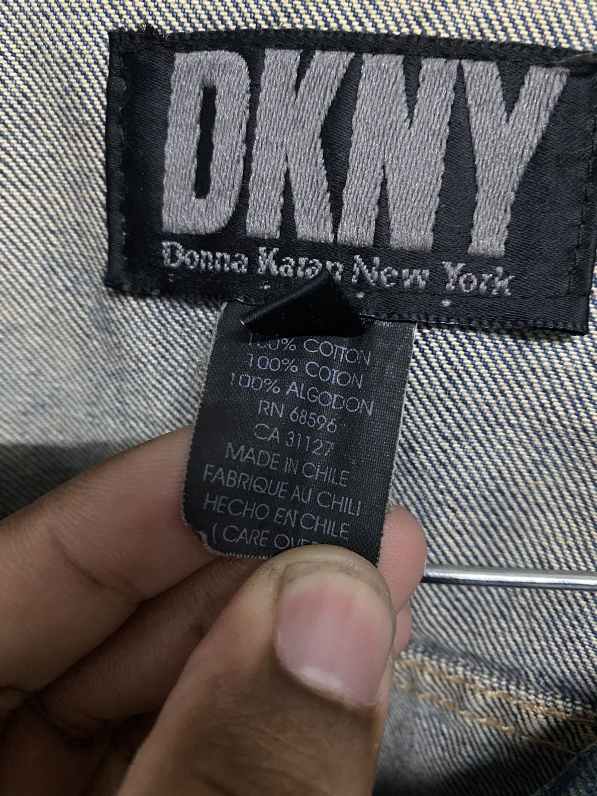 Vintage DKNY Denim Jacket Sunfaded - 3