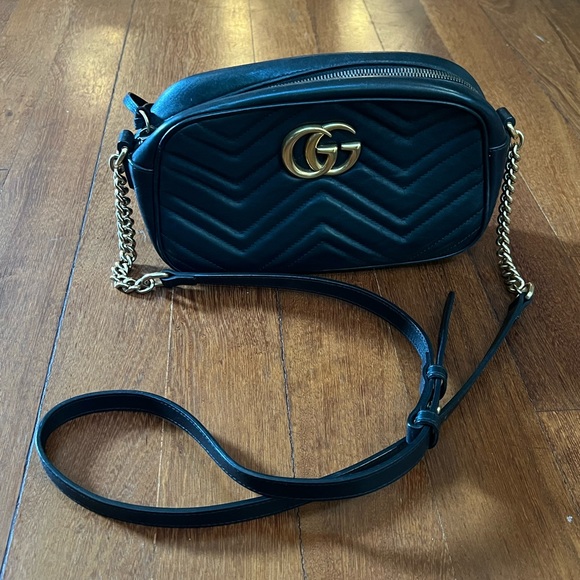 Gucci Marmont Small Crossbody Bag Black Leather - 4