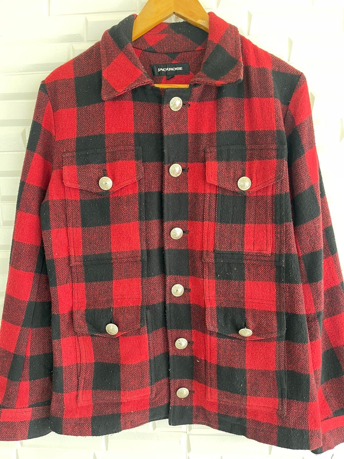 Vintage Flannel Tartan Jackrose Asphalt Animal Outlaws - 6