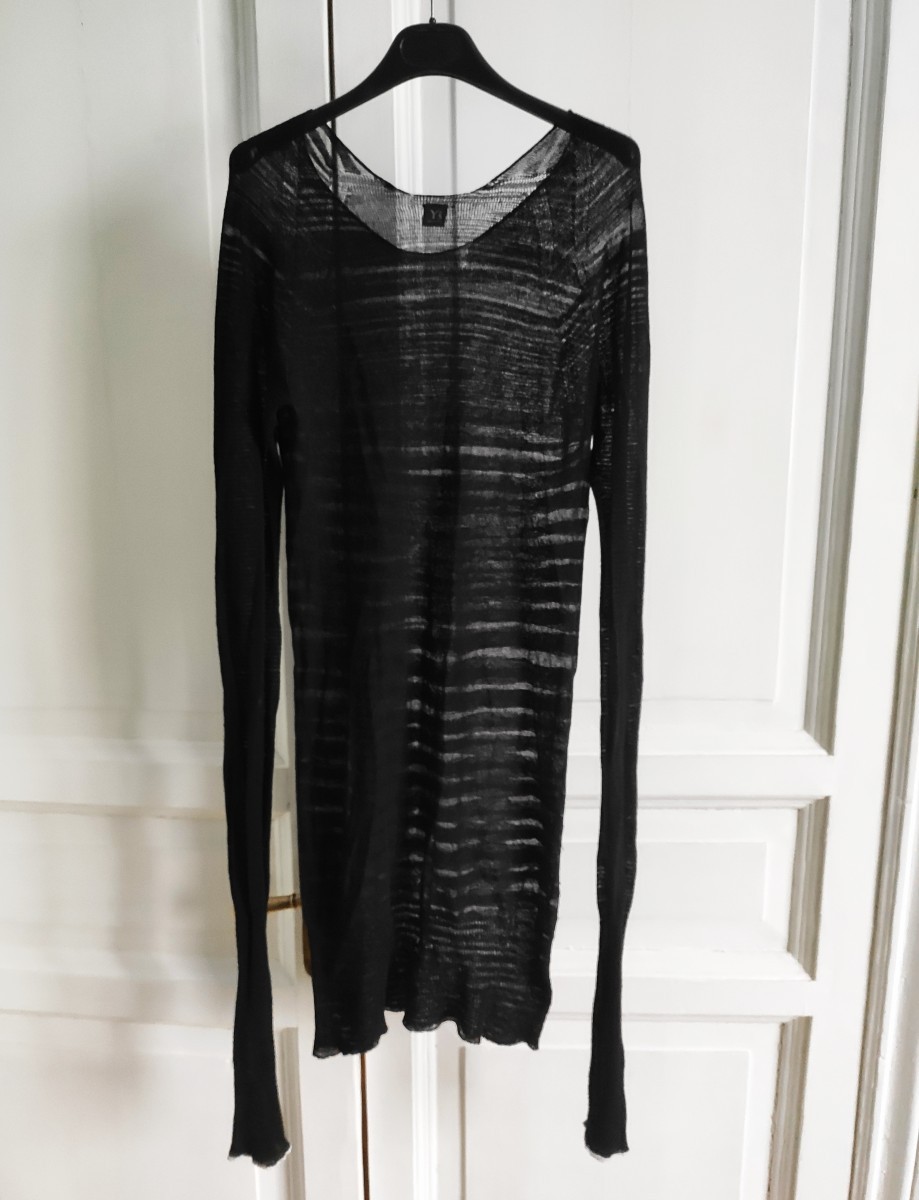 Transparent striped sweater - 1