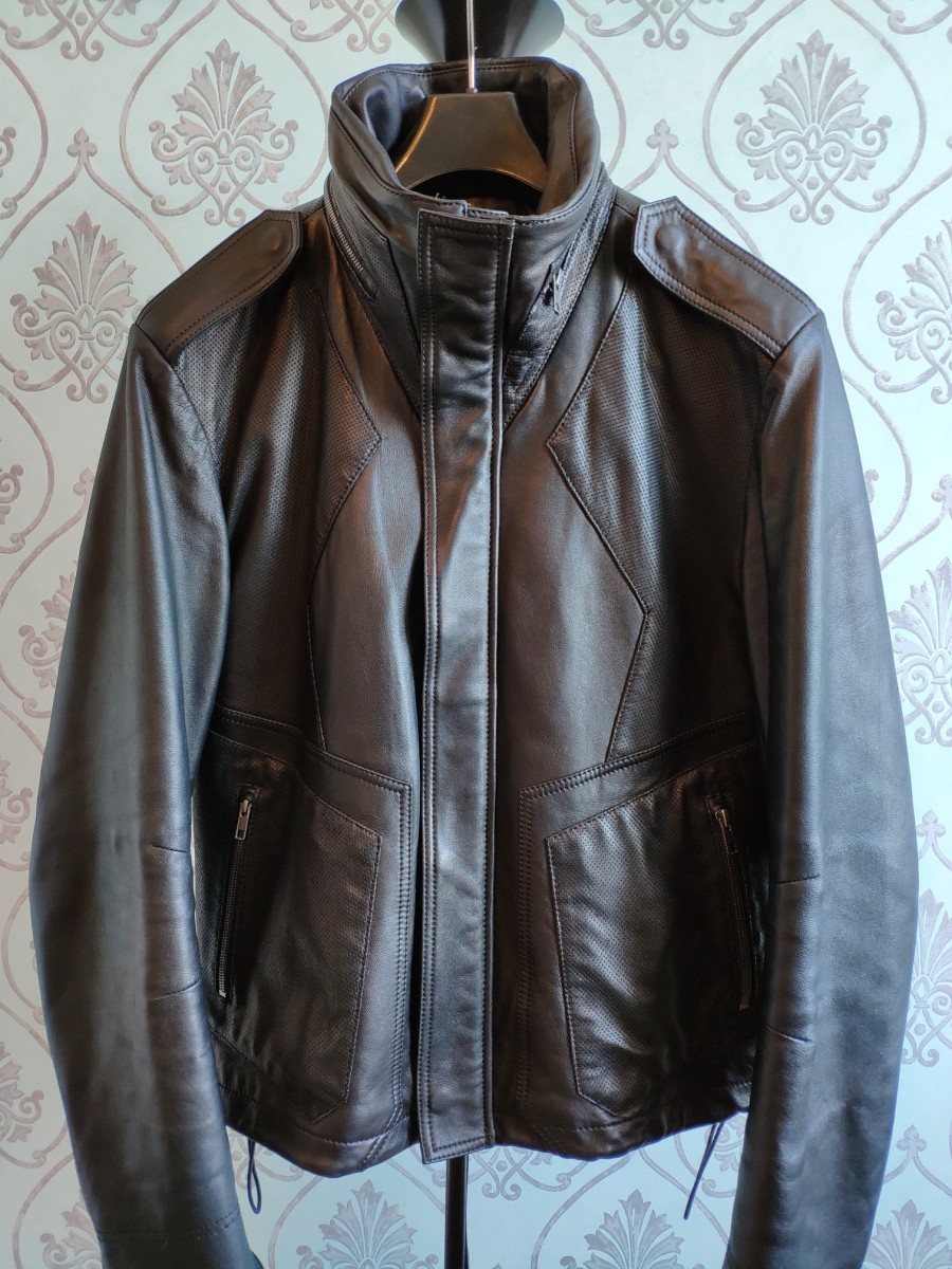 AW14 Black leather jacket.Like Undercover or Givenchy - 5
