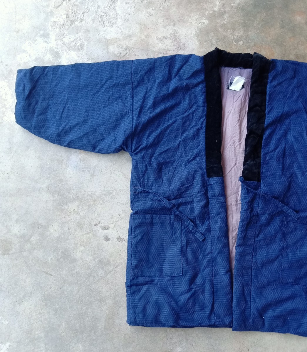Indigo - Hanten Jacket Japan Padded Noragi Kimono - 2