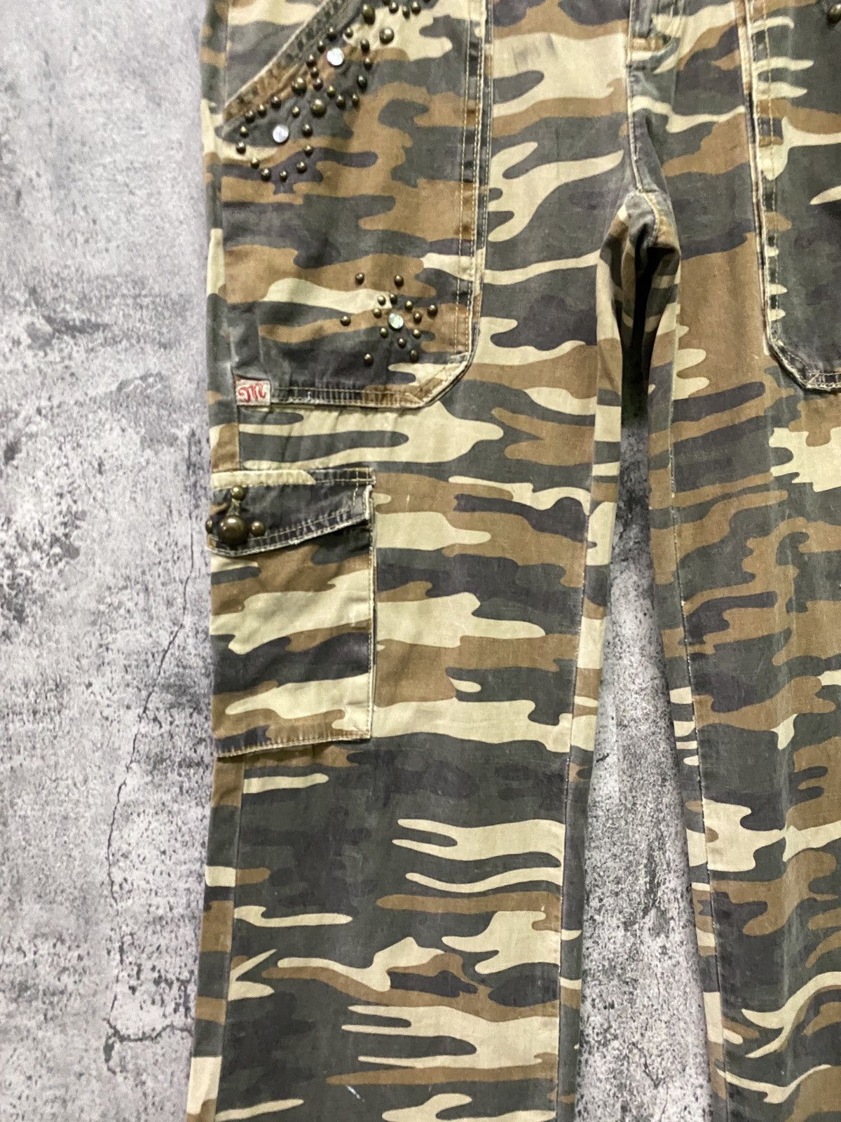 Military - Japan Brand MISS ME Multipocket Low Rise Camo Cargo Pants - 6