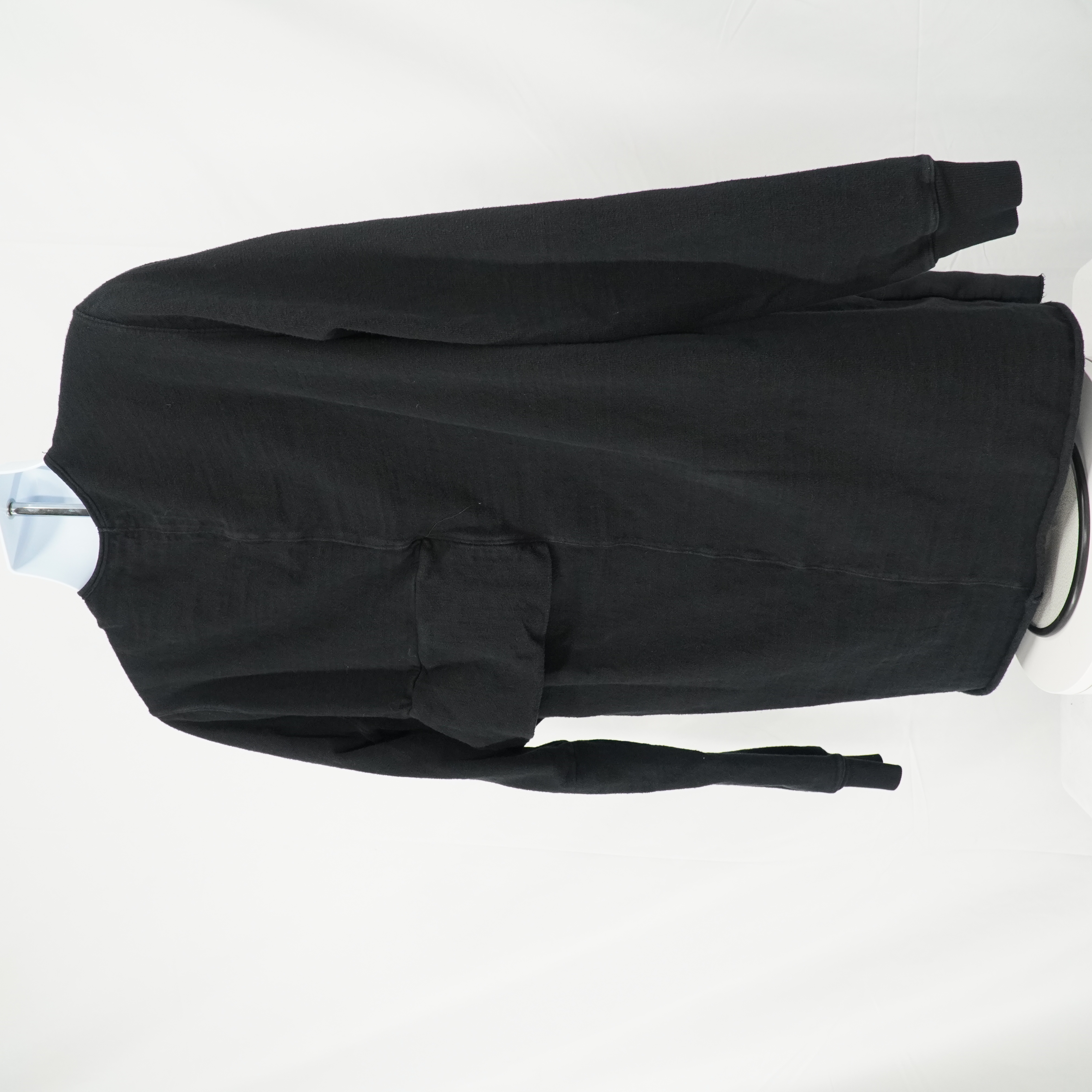 DRKSHDW Black Sweater Shirt Geometric Lines Layerd - 14