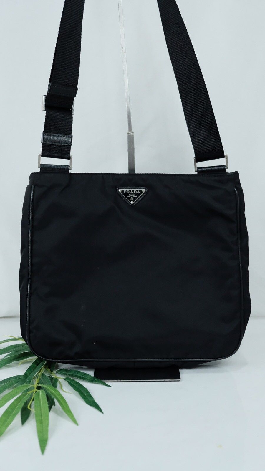 Authentic prada sling bag black nylon - 3