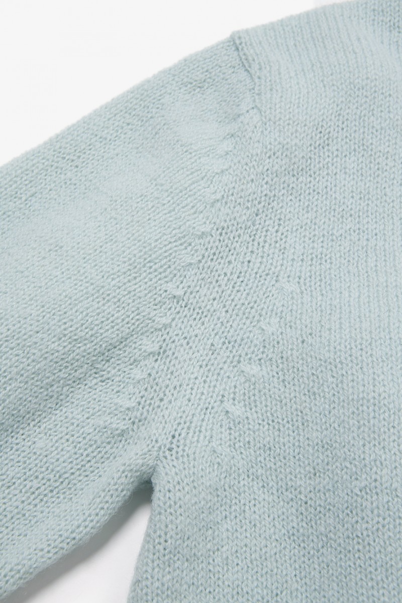 Auralee - pure shetland wool knit sweater mint 5 - 4