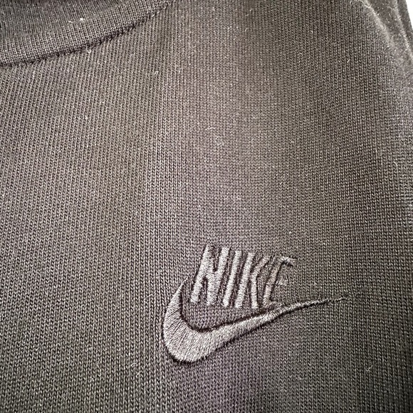 Nike Sportswear Jersey Jumpsuit Crop Wide Leg Mock Neck Embroidered Logo Black S - 4