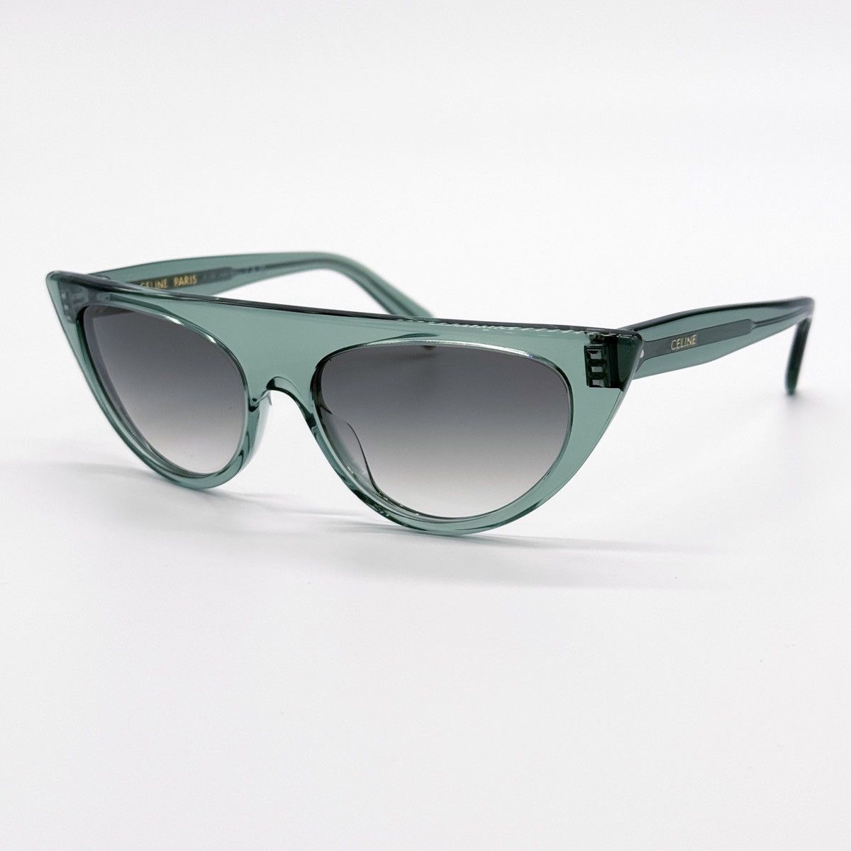 NEW CELINE CL40228I 93B GREEN GREY CAT EYE WOMEN SUNGLASSES - 2