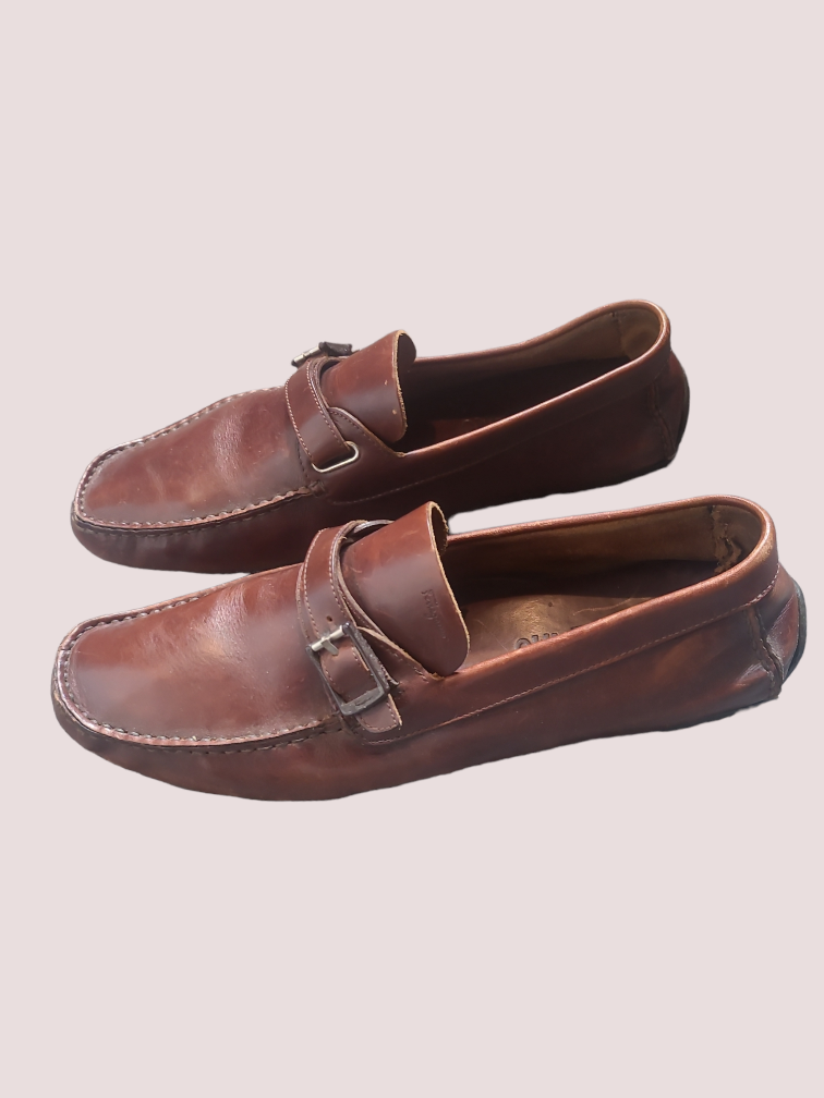 Salvatore Ferragamo Brown Leather Loafers - 4
