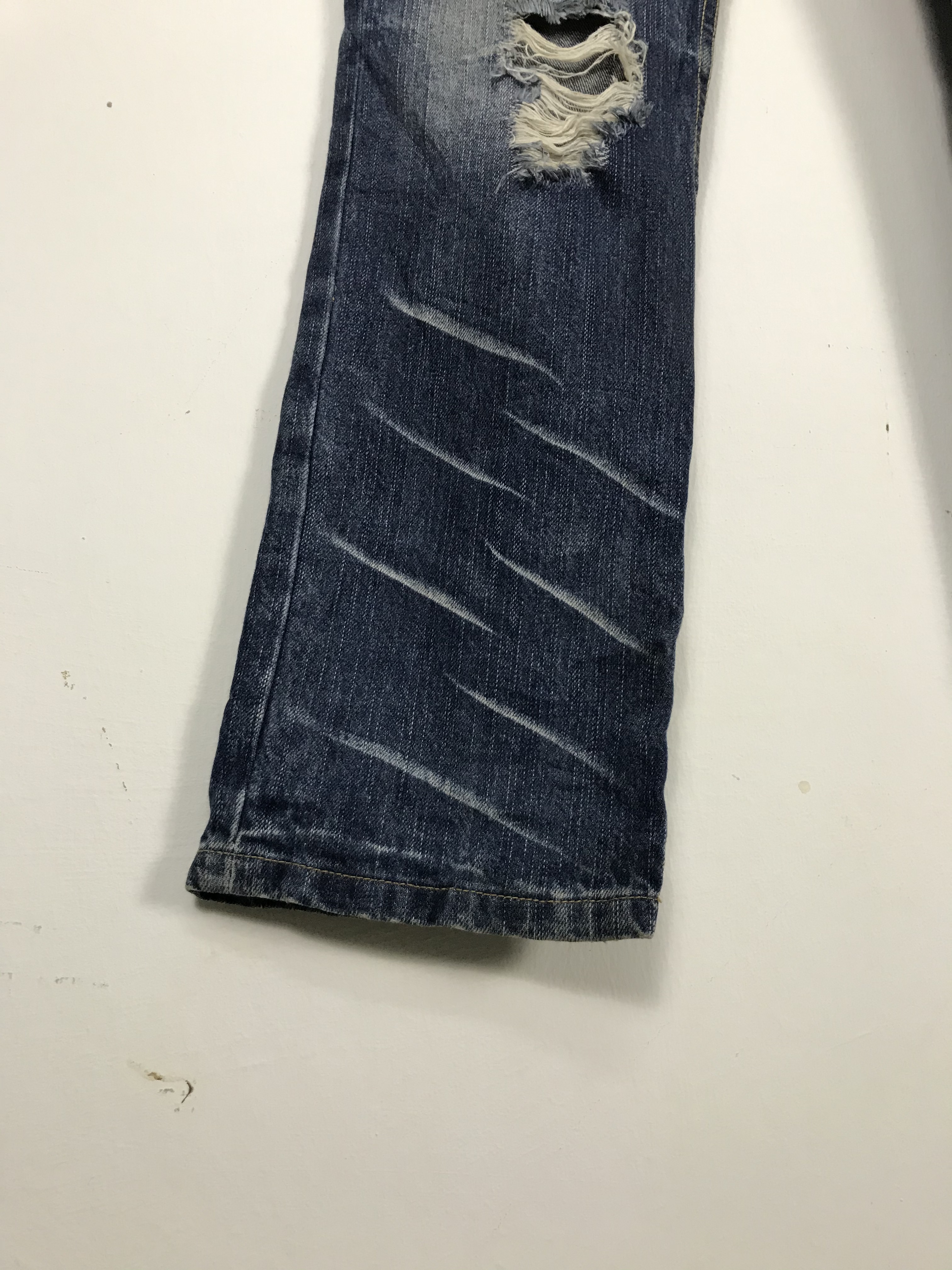 Distressed Denim - Japan Patched Distressed Jeans #2278-A - 5