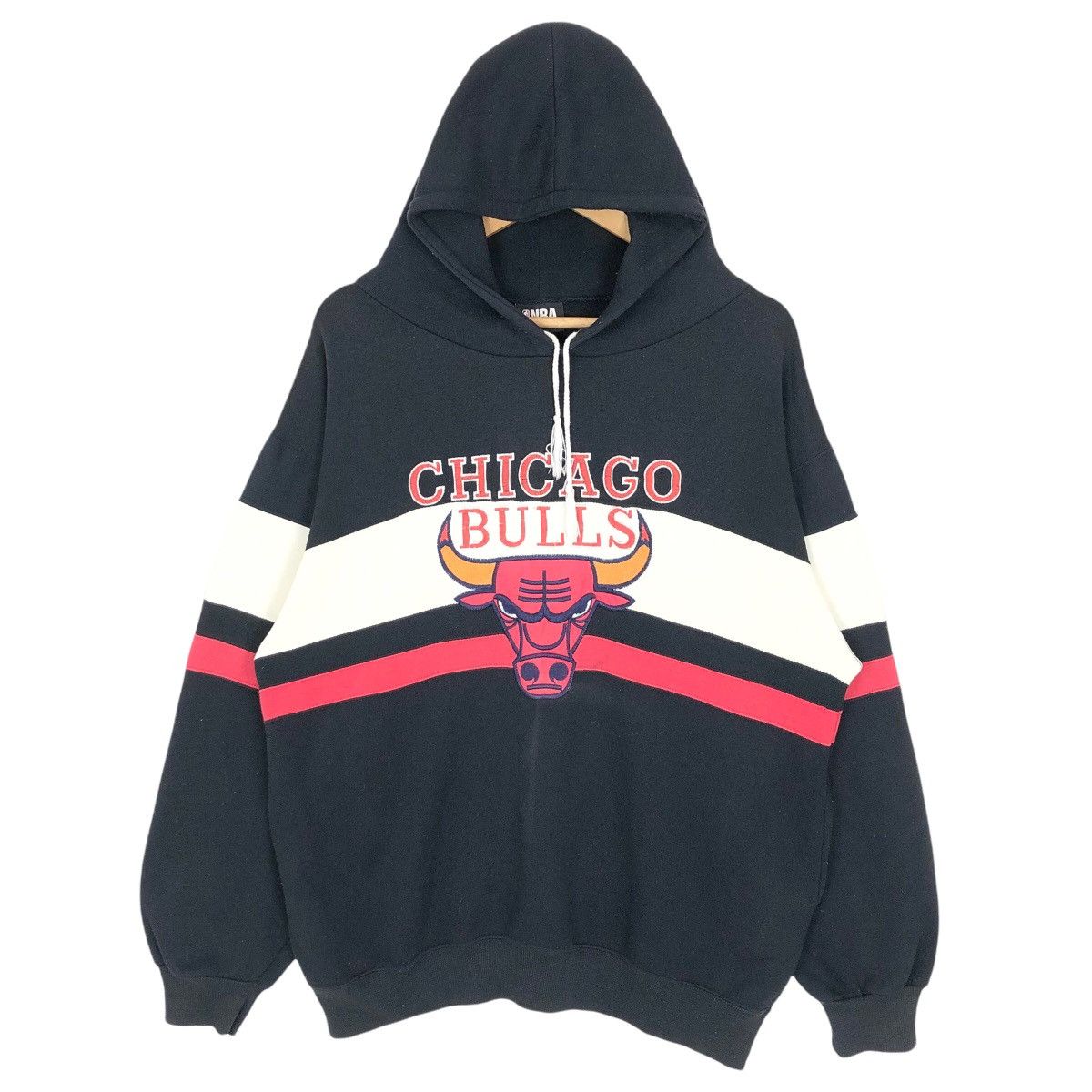 Vintage NBA Chicago Bulls Tricolour Hoodie Sweatshirt - 1