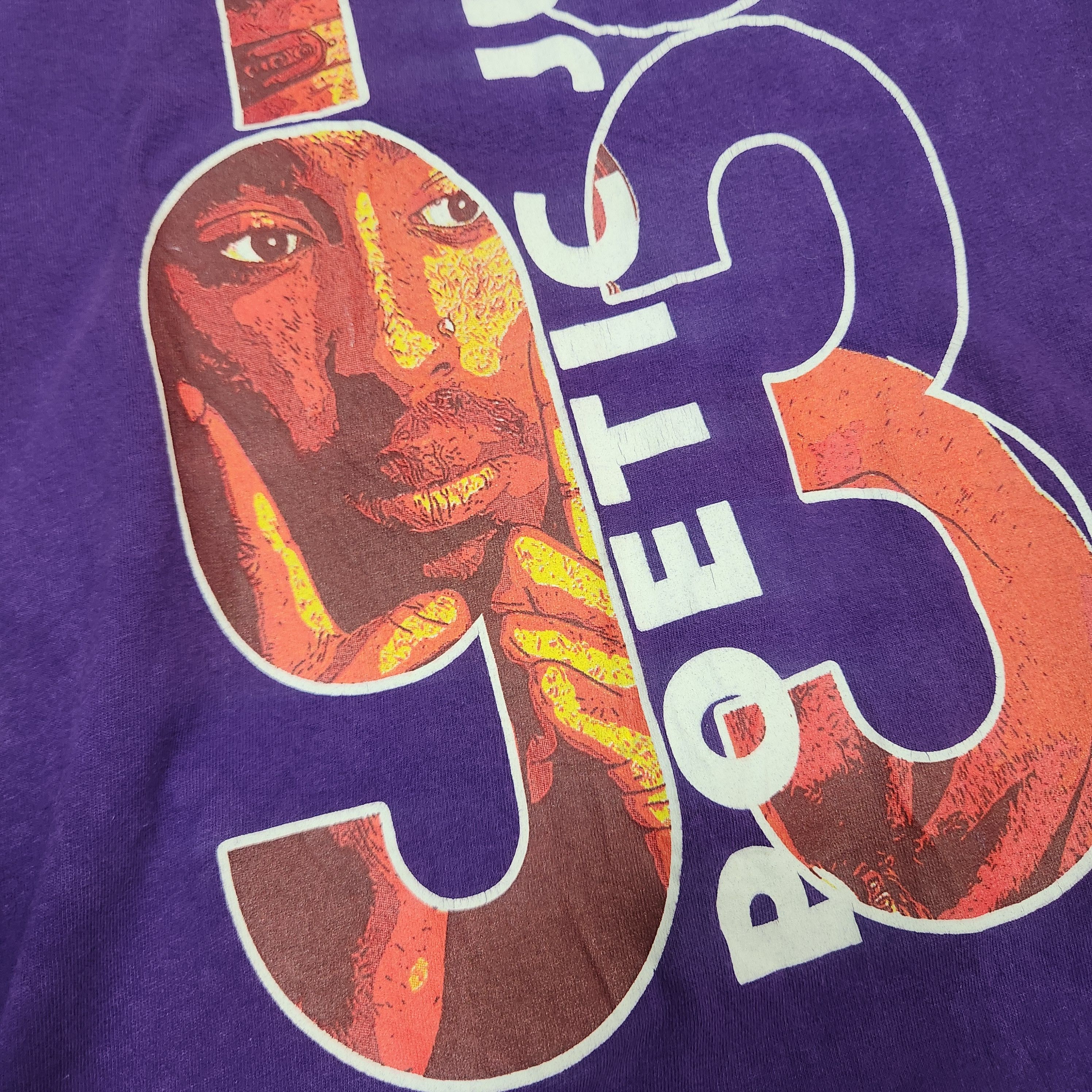 Rare - Tupac Shakur Poetic Justice 1993 Purple Long Sleeves - 5