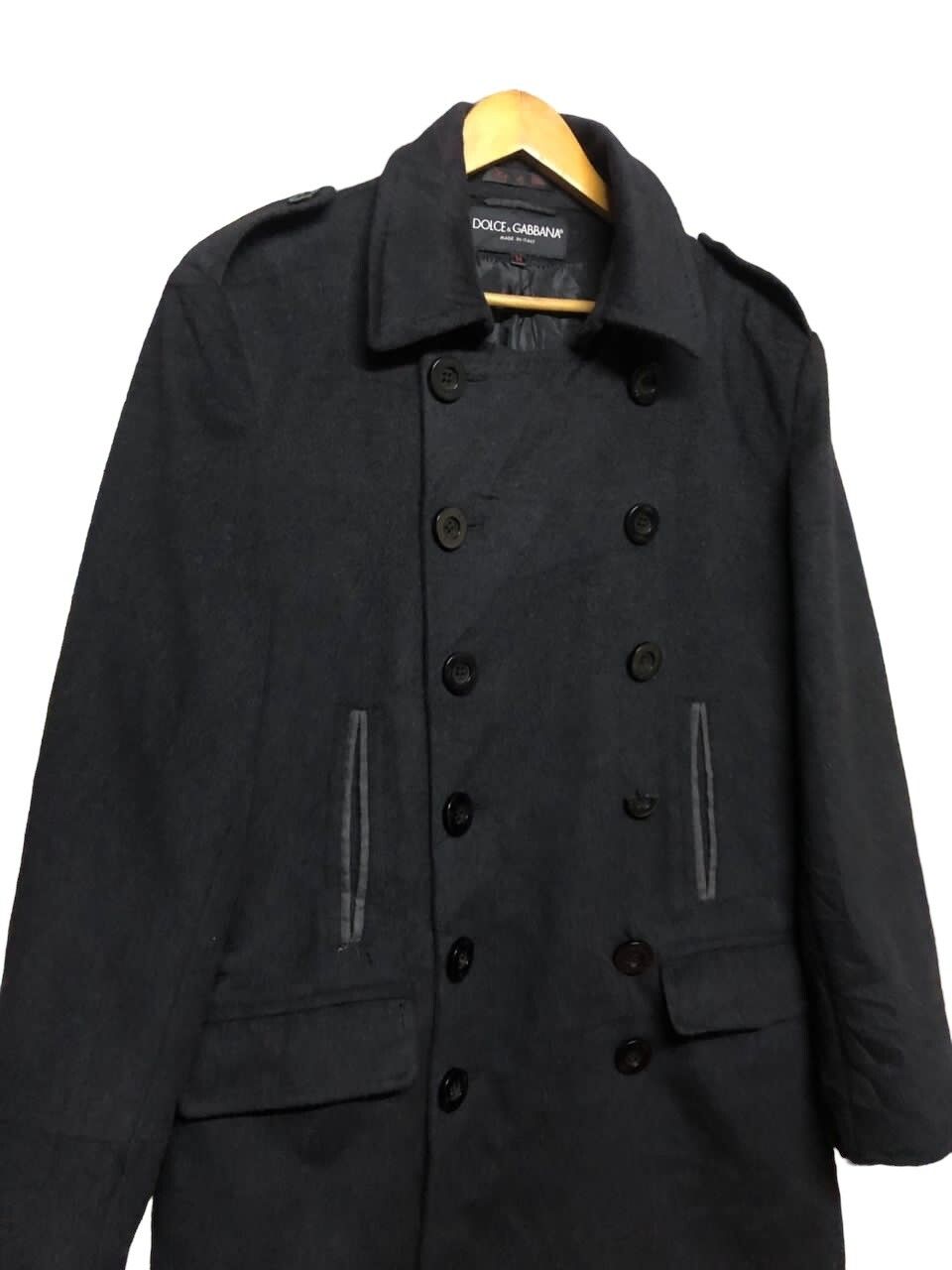 Dolce & Gabbana Wool Blend Double Breasted Overcoat - 4
