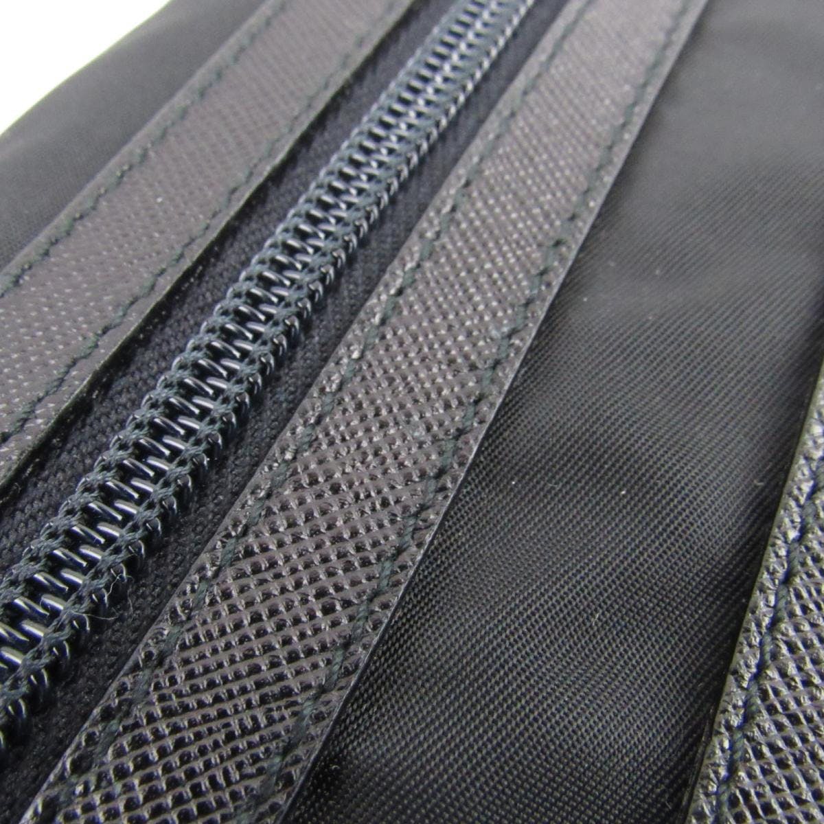 Authentic Prada Tessuto Nyalon Leather Toiletries Clutch Bag - 8