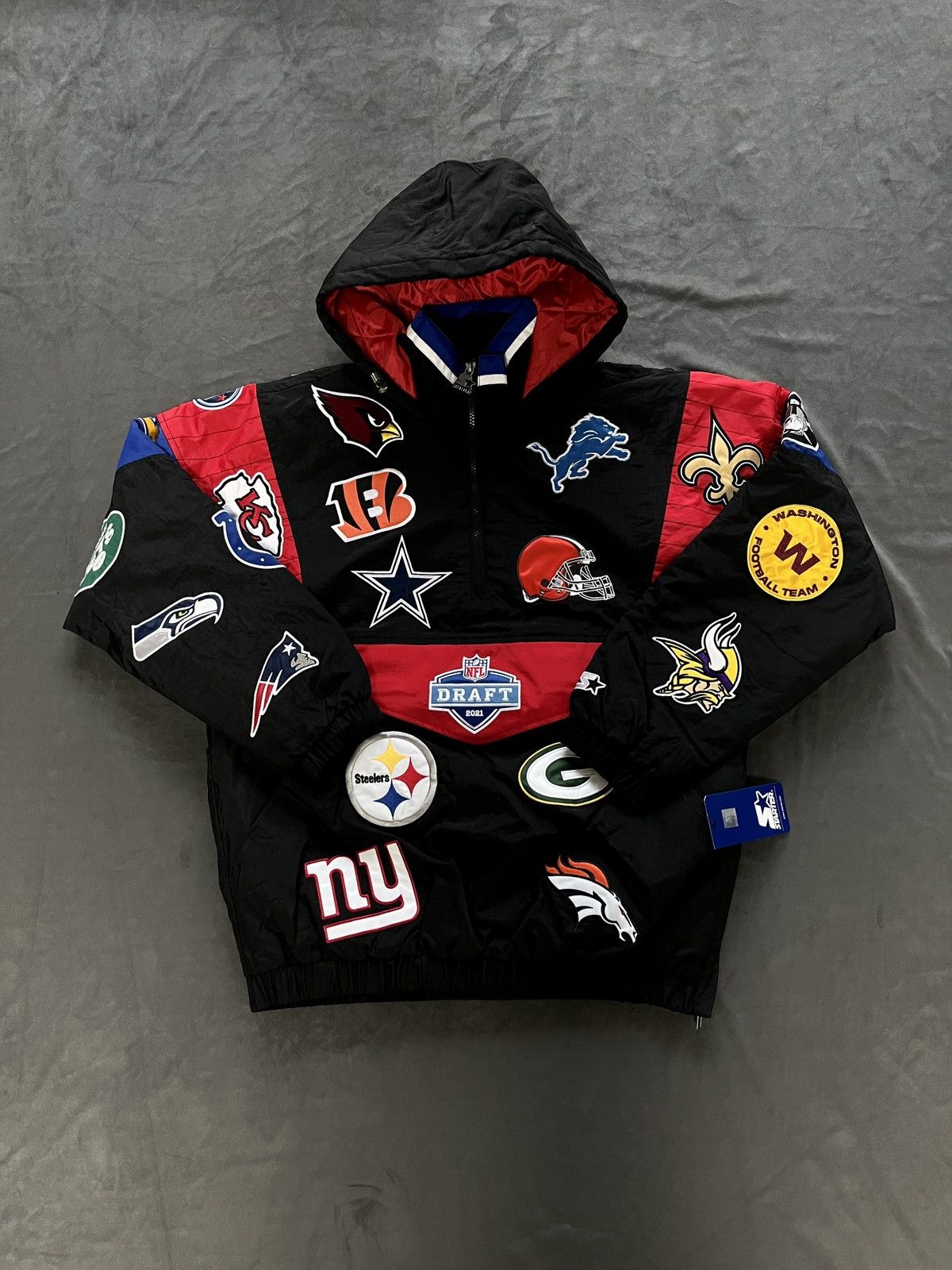 Rare Starter Kid Cudi NFL Draft LTD Breakaway Pullover Jacket - 1