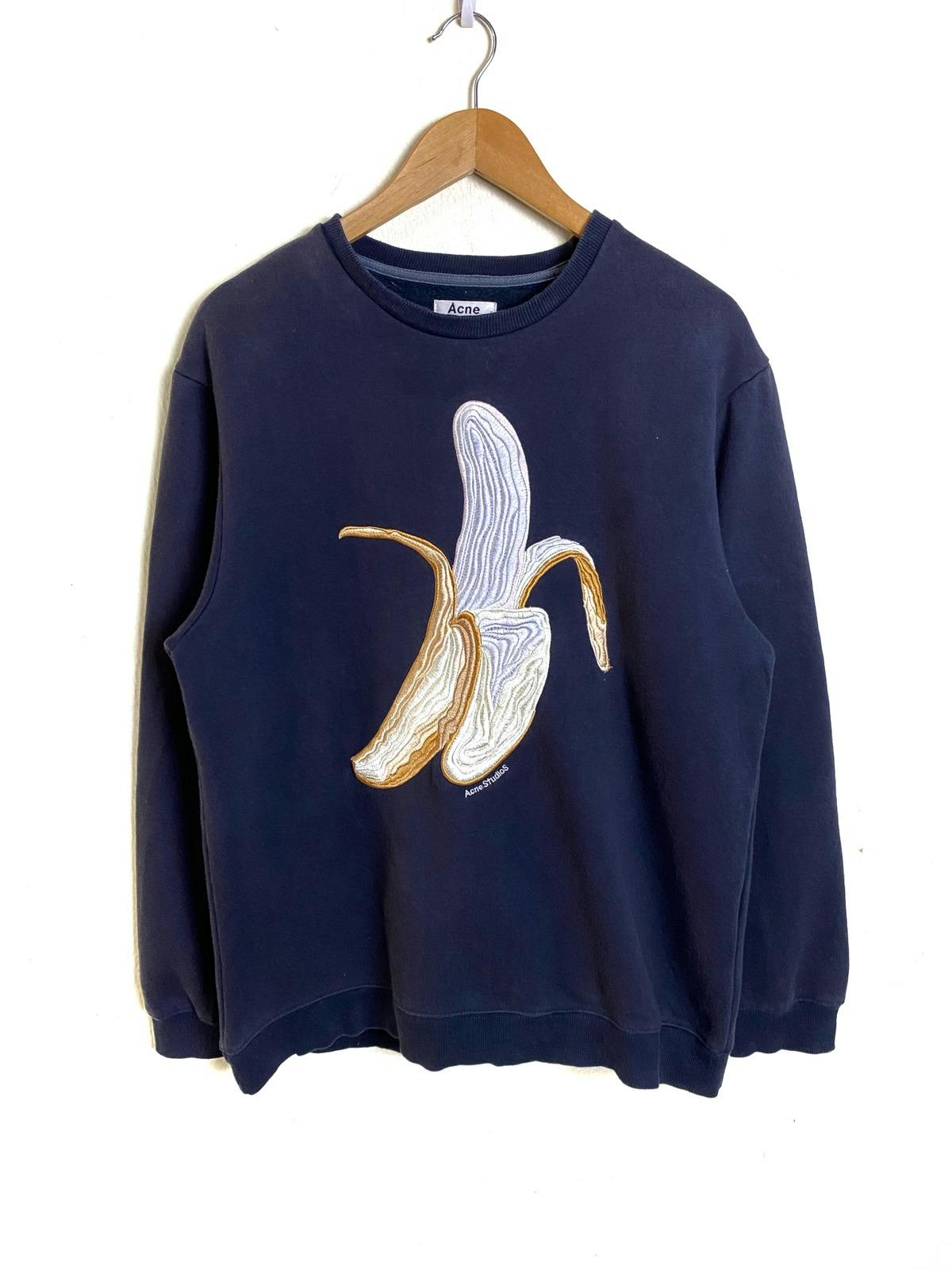 Acne Studios Carly Banana Embroidered Sweatshirt Crewneck - 1