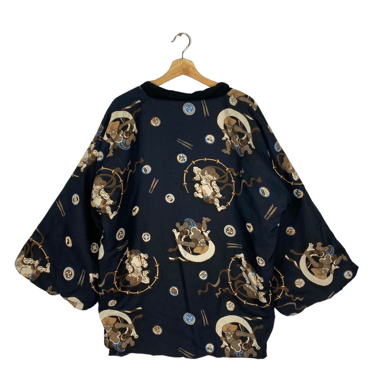 Vintage Fuuji And Raijin The Gods Of Thunder And Wind Kimono - 9