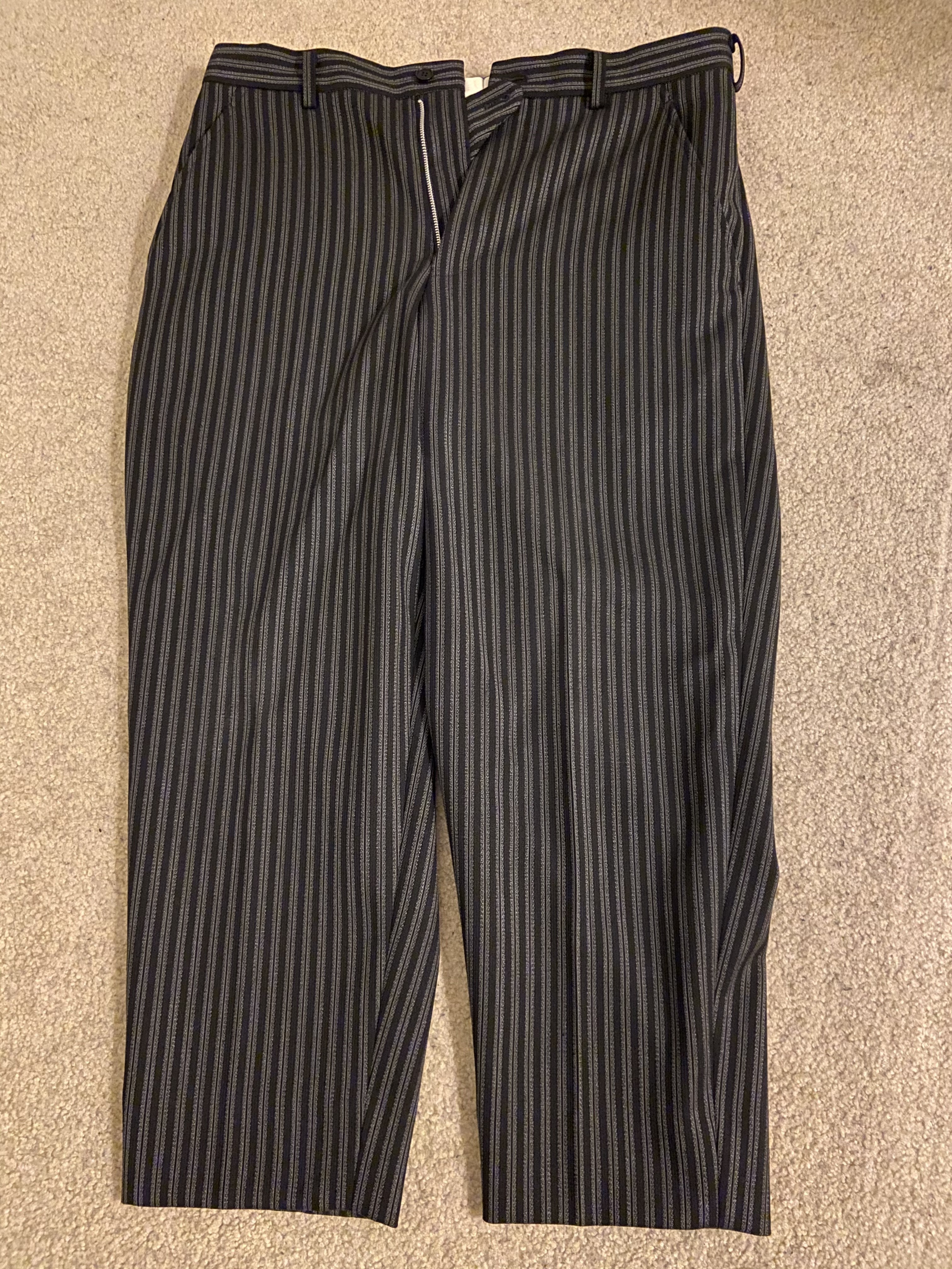 CDG Homme Plus Striped Wool Pants - 2