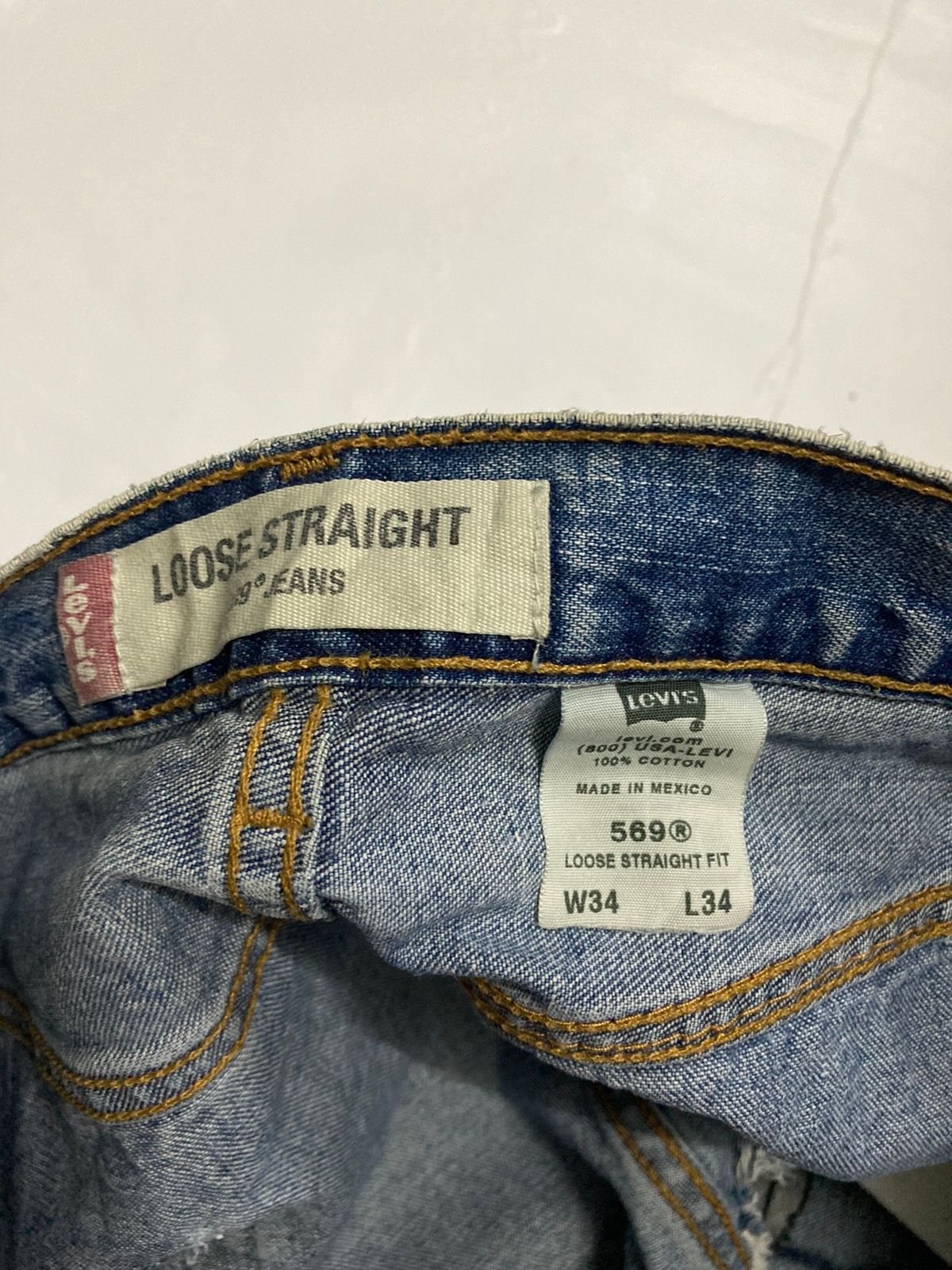 Levis 569 Loose Straight Fit Custom Distressed Jeans - 15