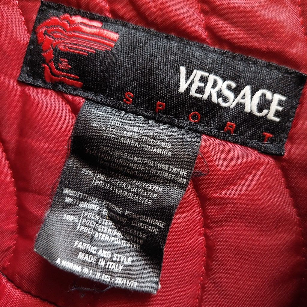 Vintage - Versace Quilted Half Leather Light Jacket Italy - 2
